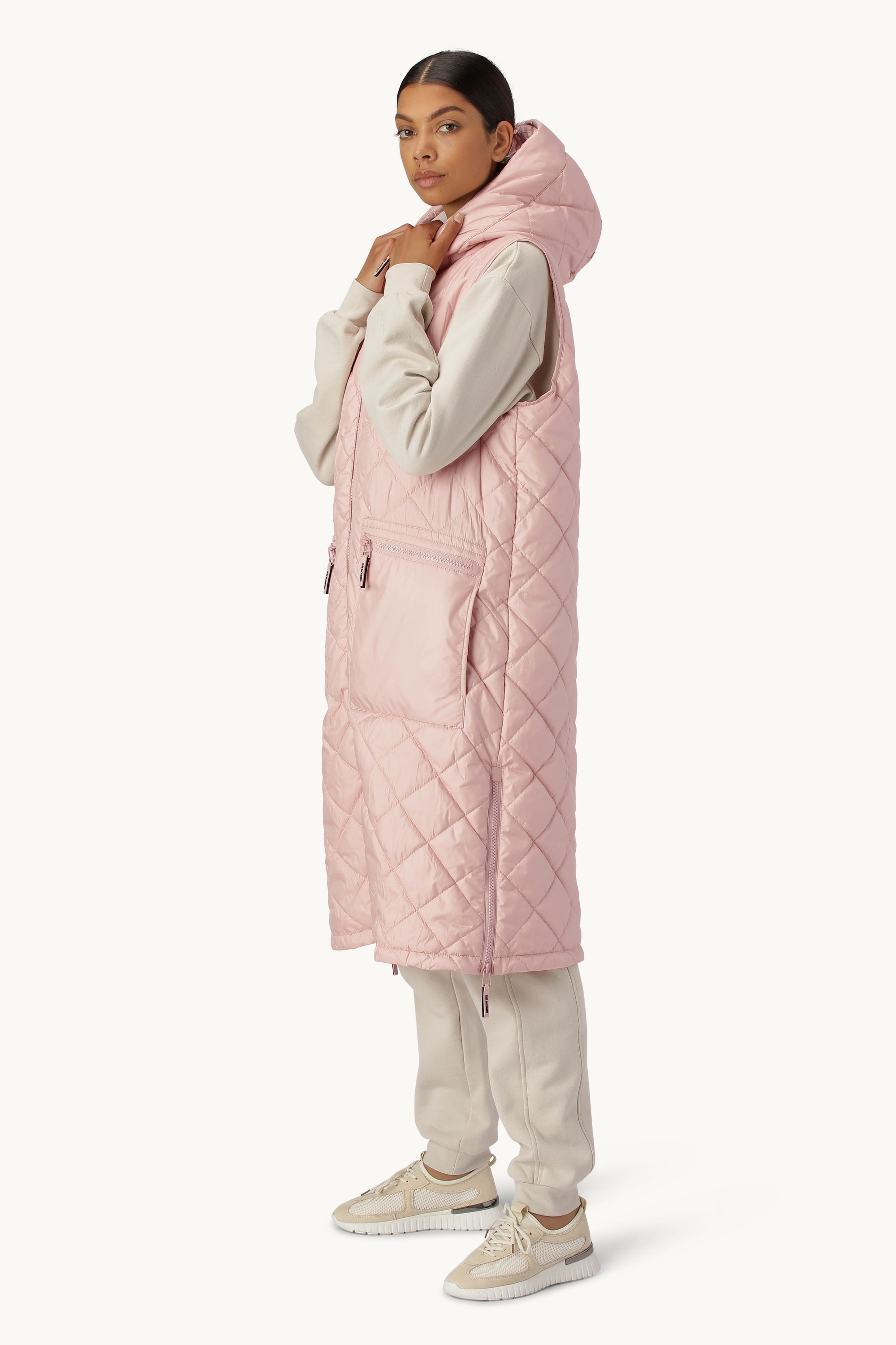 Padded Vest - Pale Pink