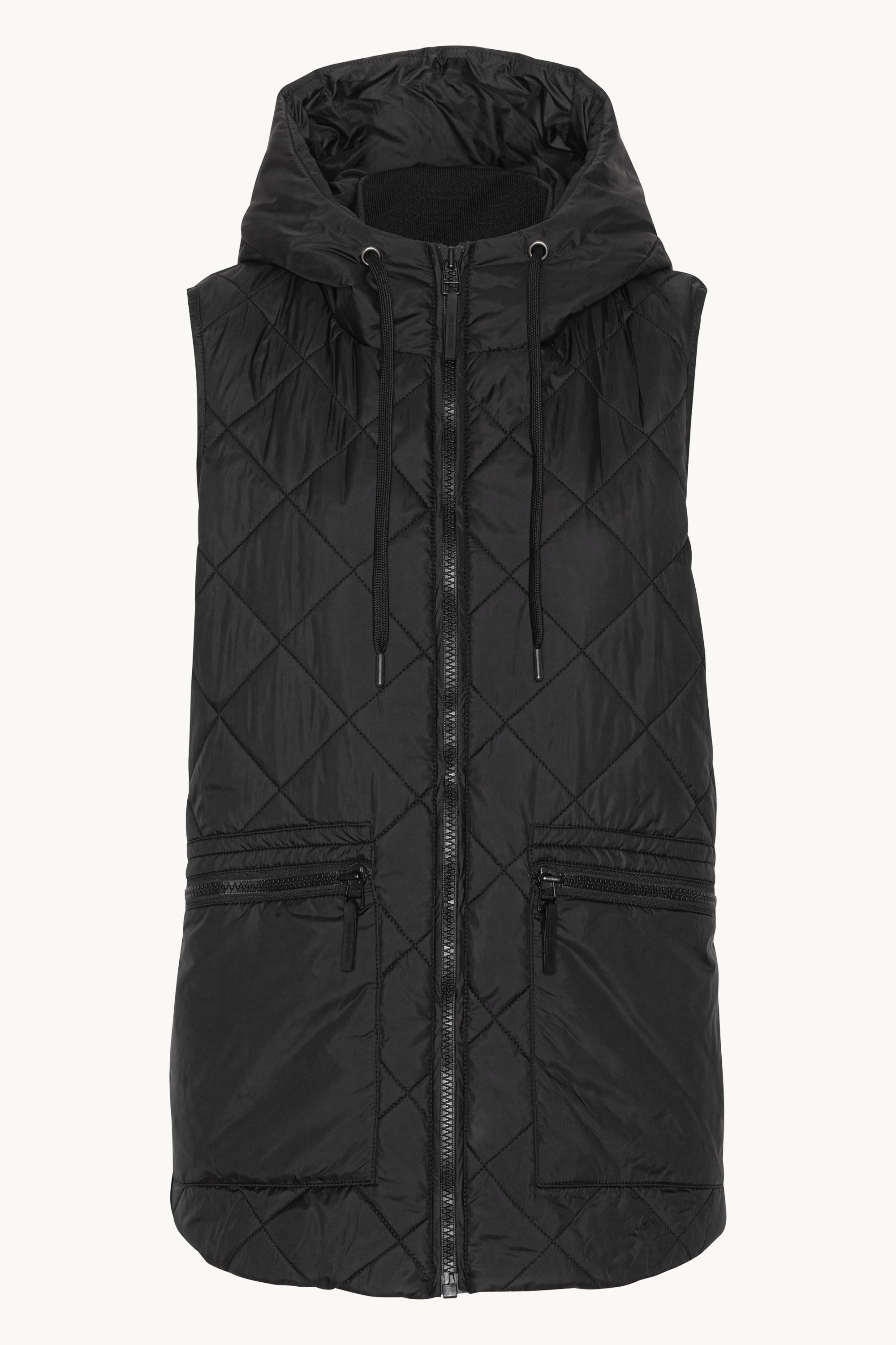 Padded Short Vest - Black