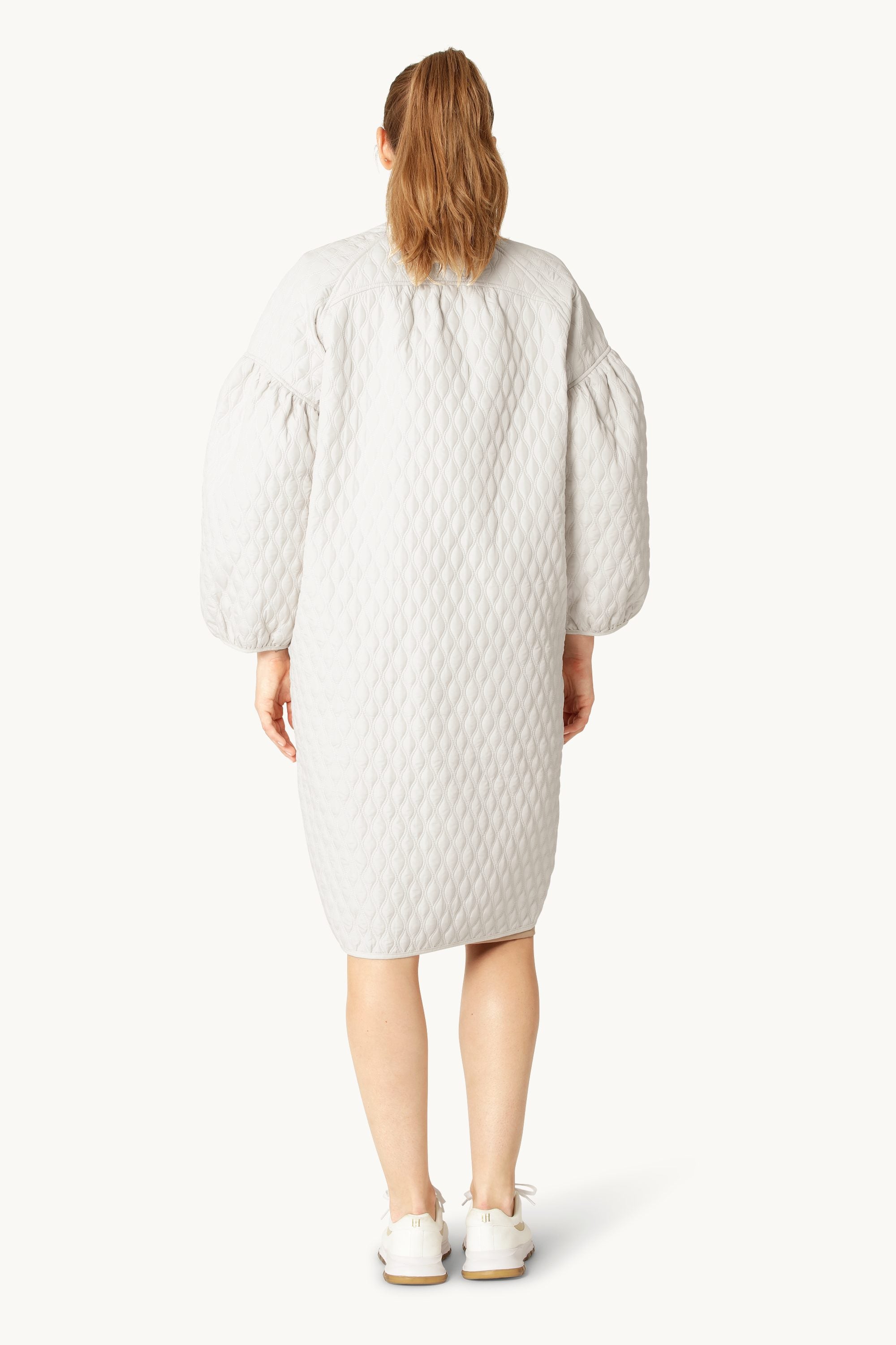 Long Quilt Jacket - Milk Creme