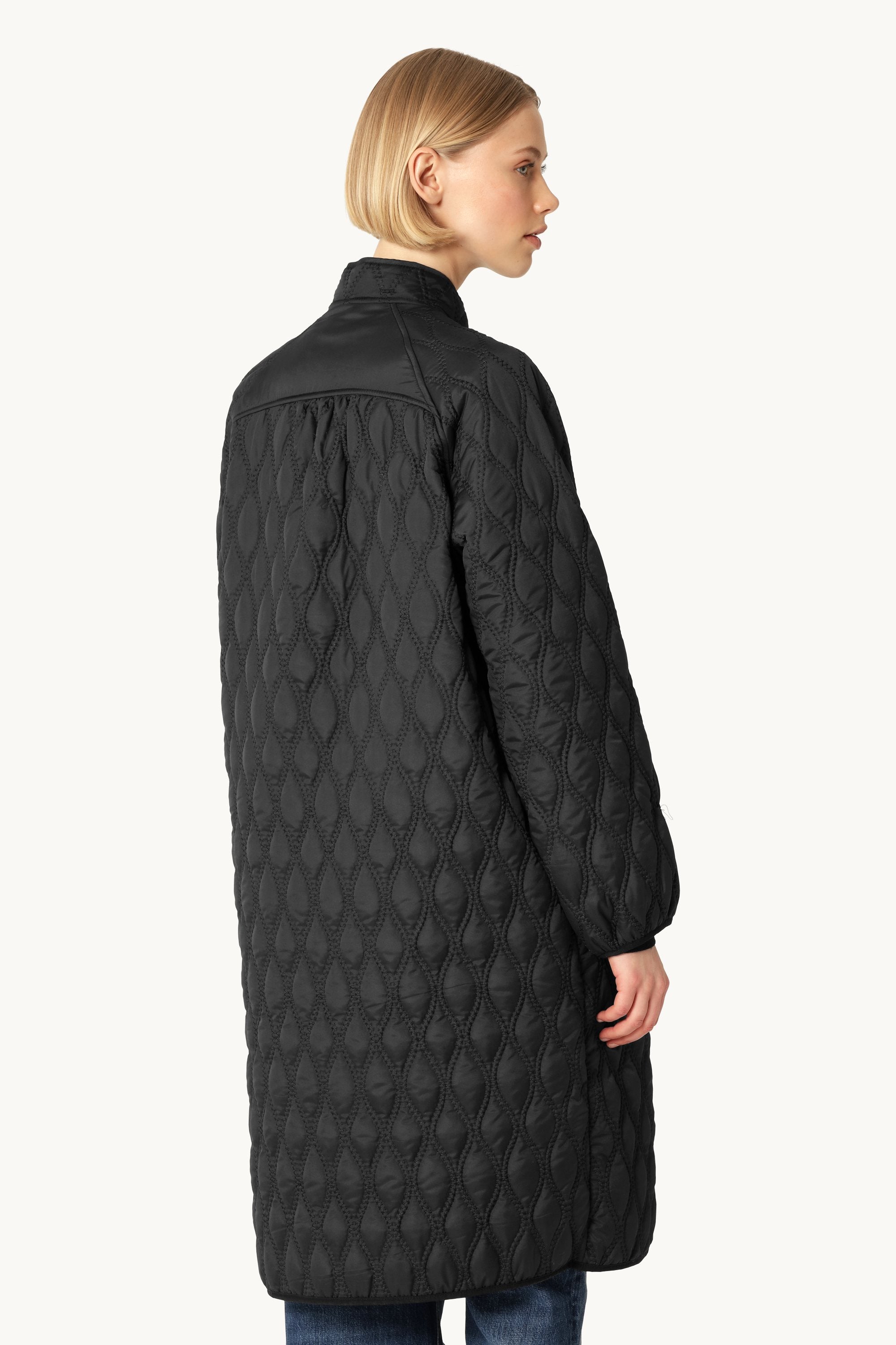 Long Quilt Jacket - Black