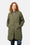 Long Padded Quilt Jacket - Army