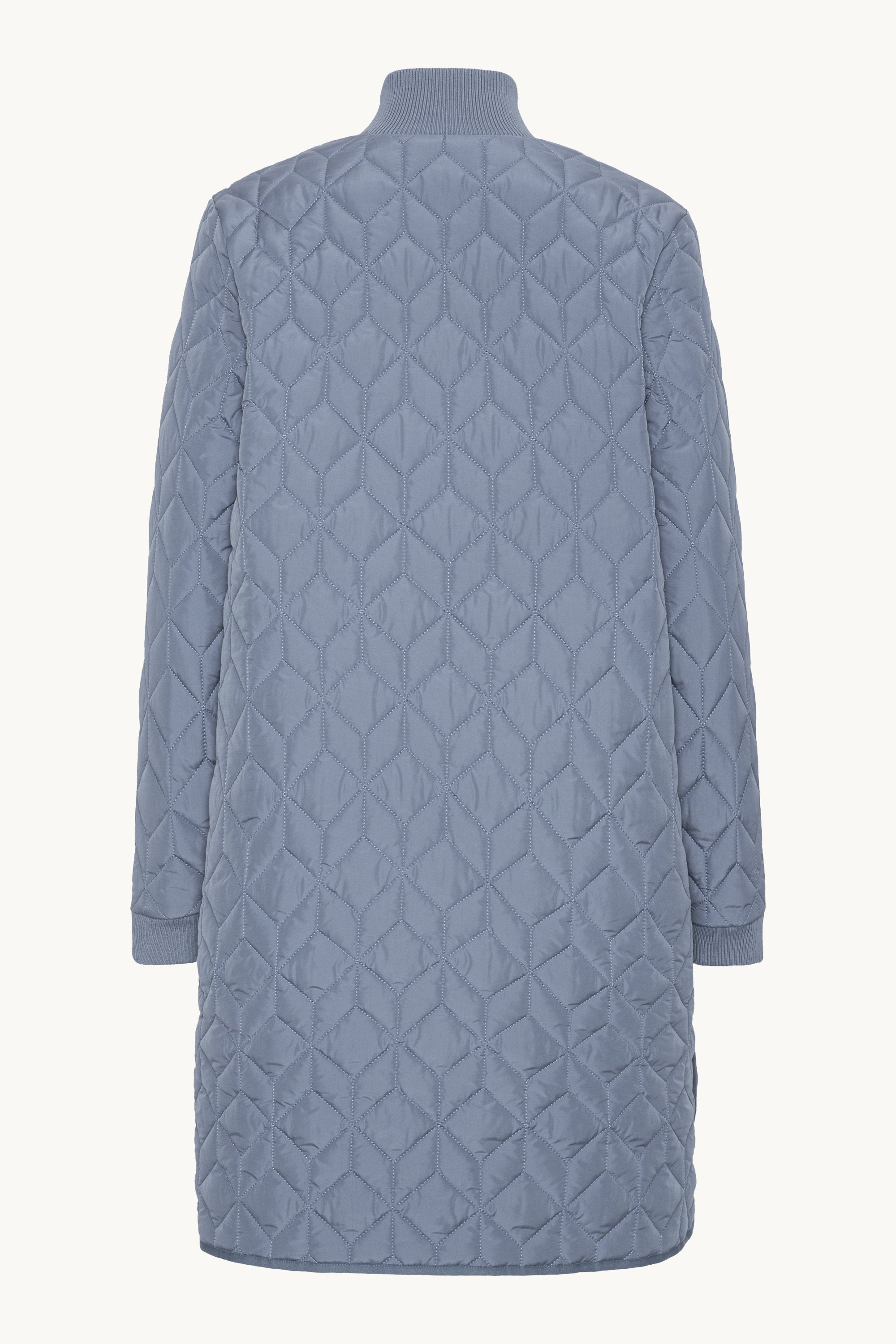 Chaqueta Larga Acolchada - Grey Blue