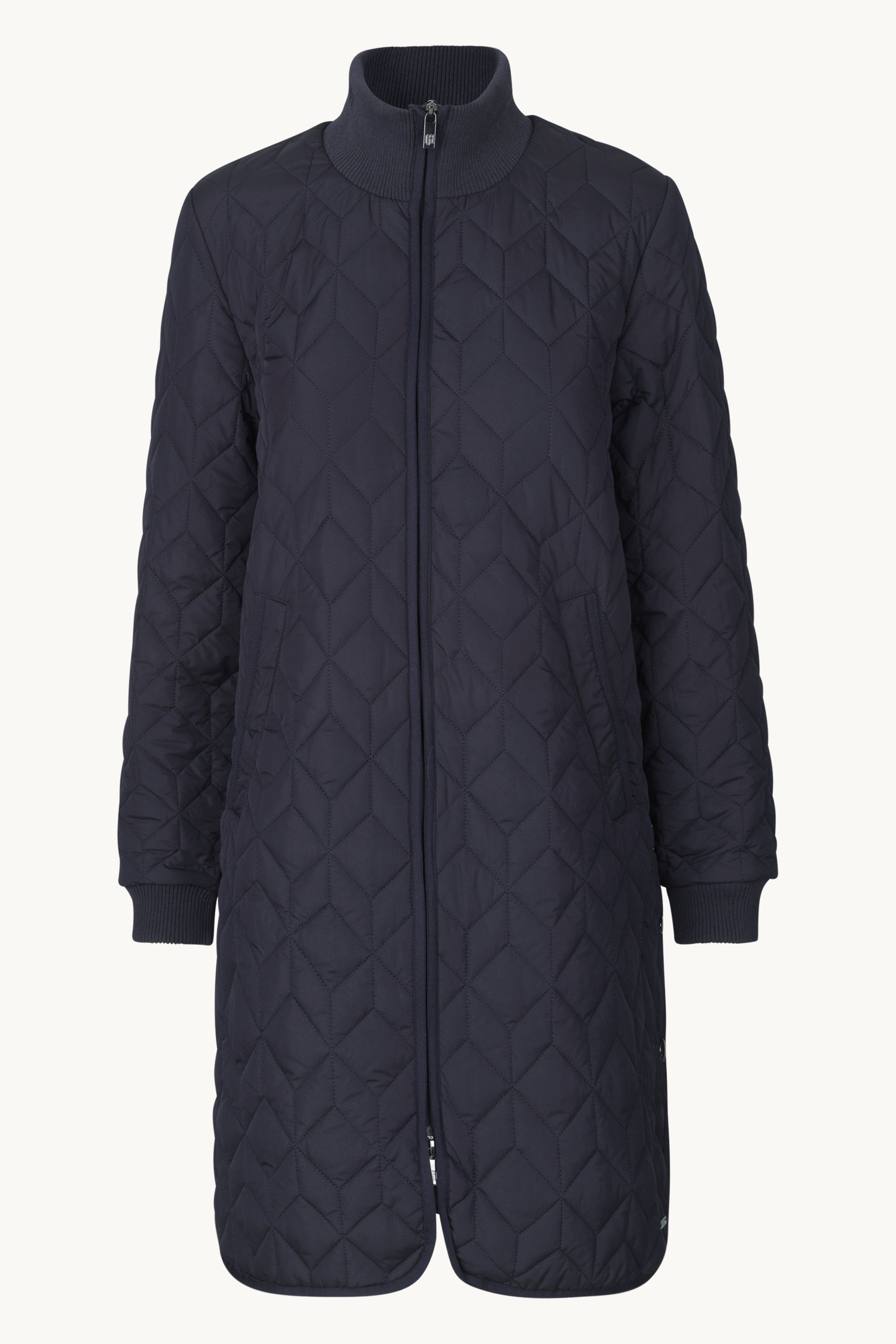 Chaqueta Larga Acolchada - Dark Indigo