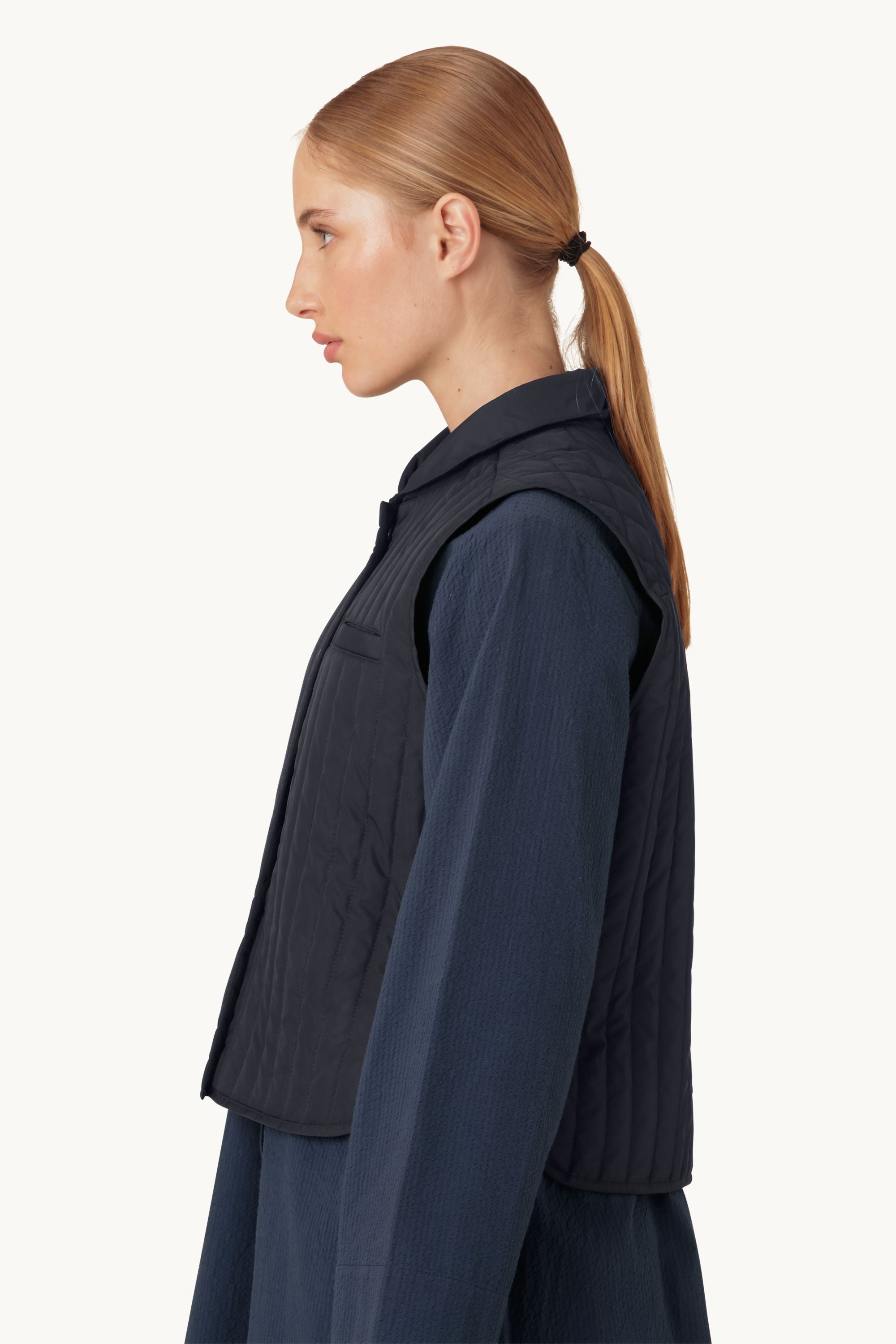 Quilt Vest - Dark Indigo