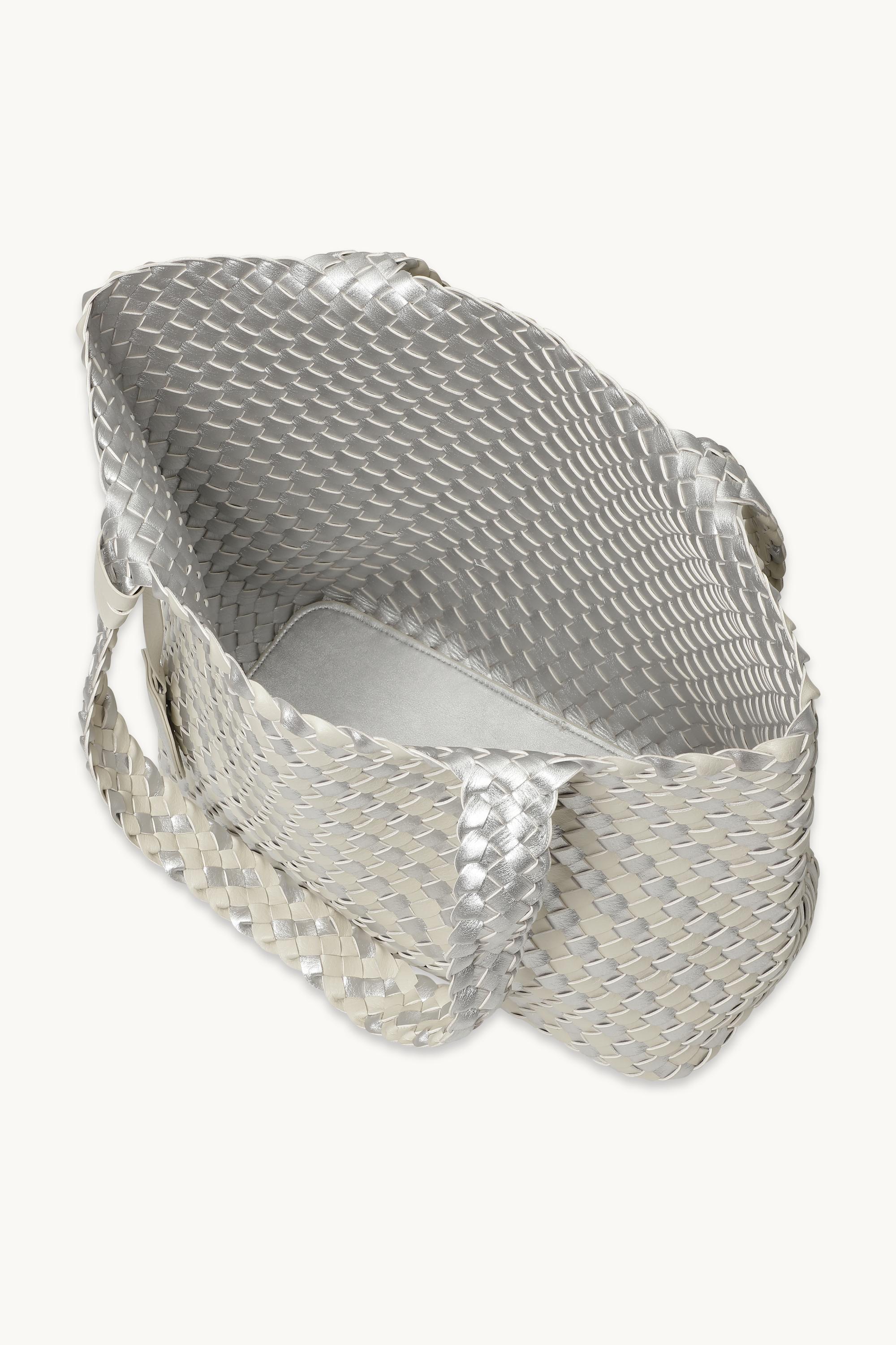 Tote Bag Trenzado - Milk Creme Silver