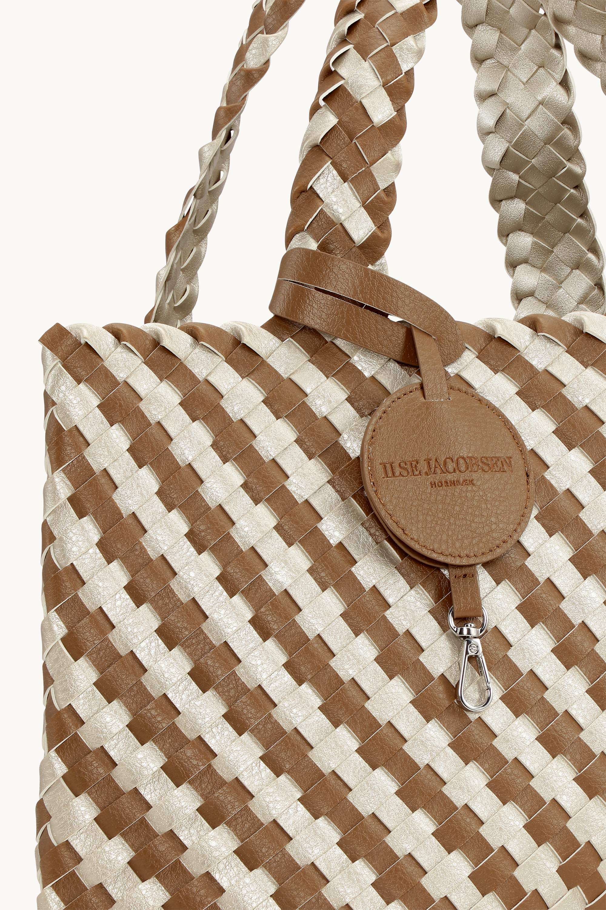 Tote Bag Trenzado - Goldy Sand Dollar Metallic