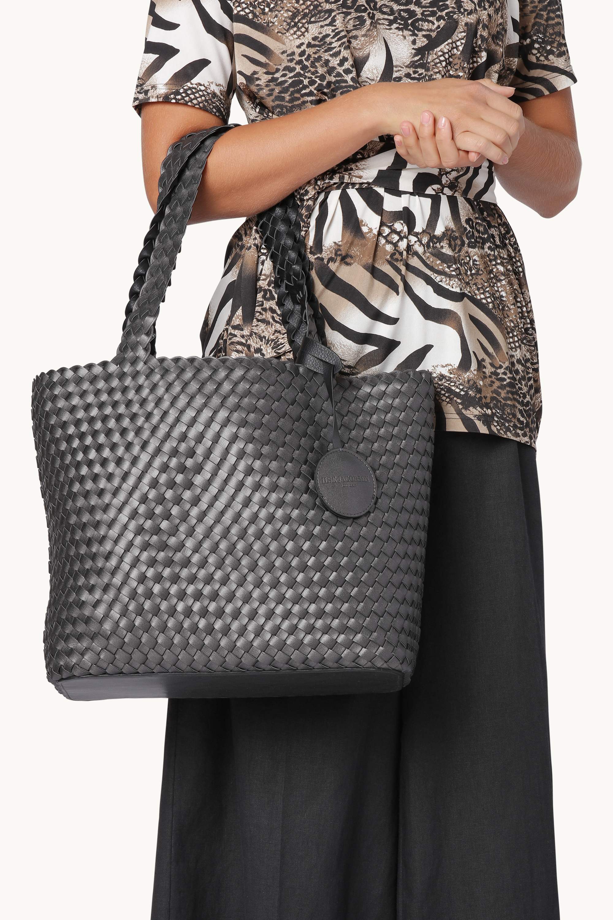 Tote Bag Trenzado - Black Gun metal