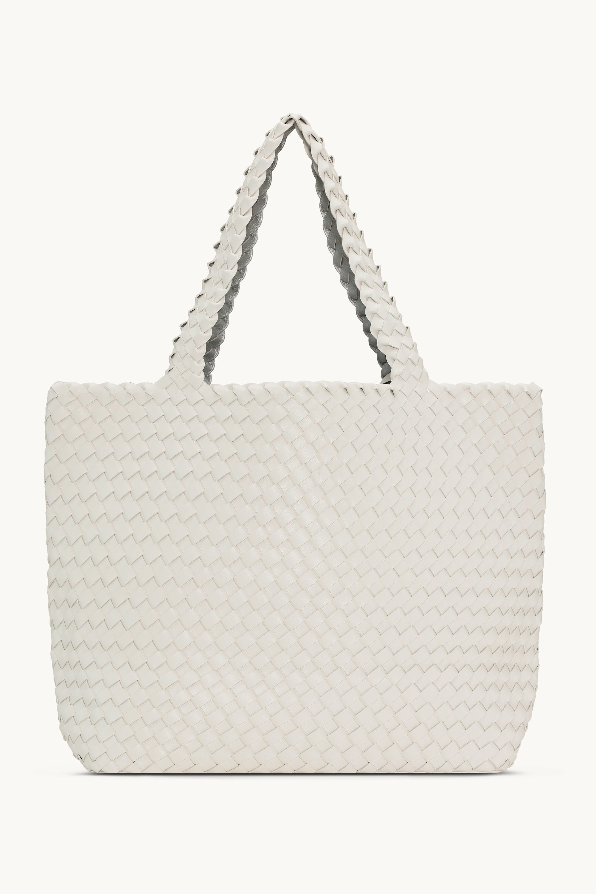 Tote Bag Trenzado - White Silver