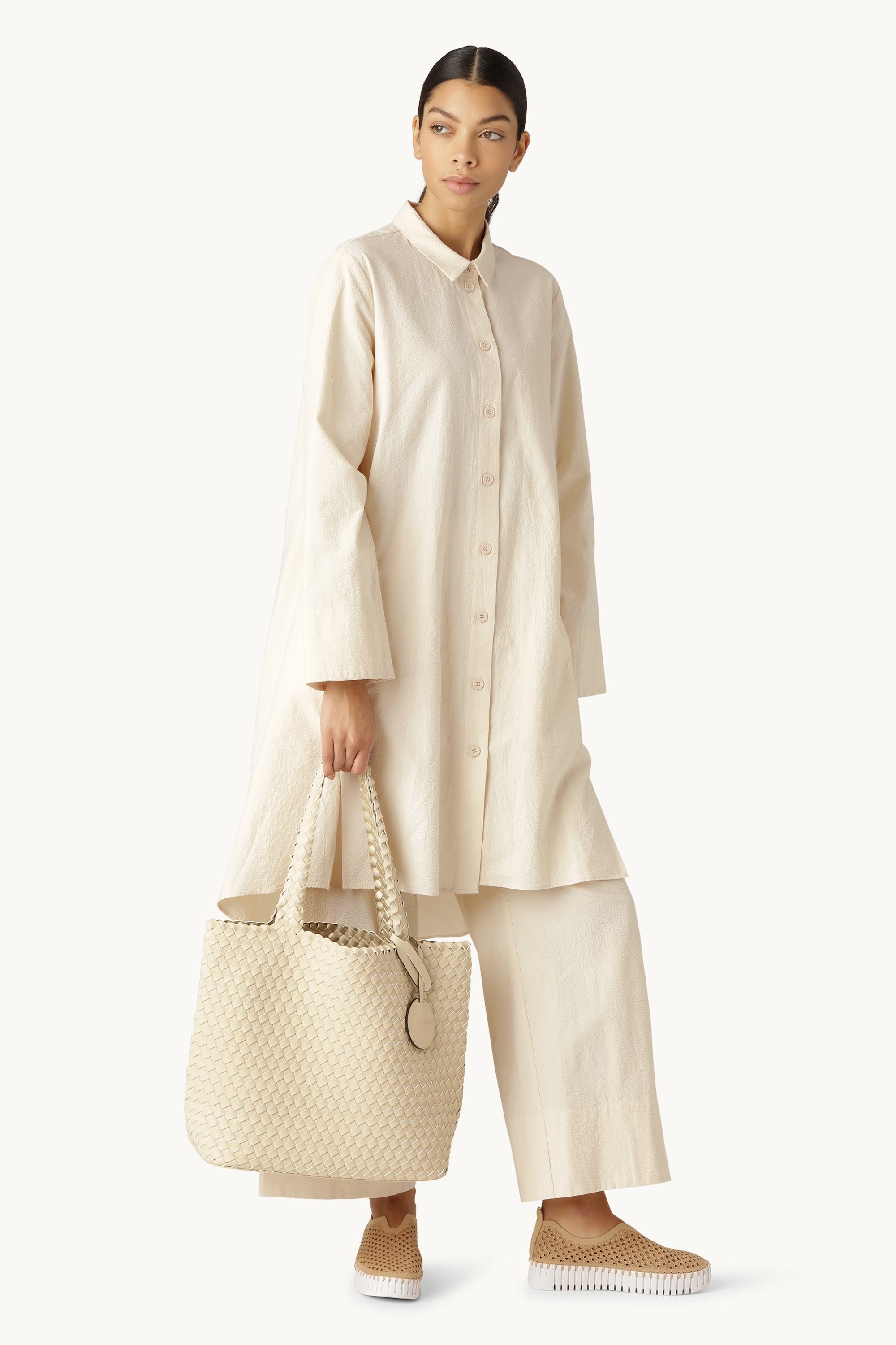 Tote Bag Trenzado - Ivory Platin