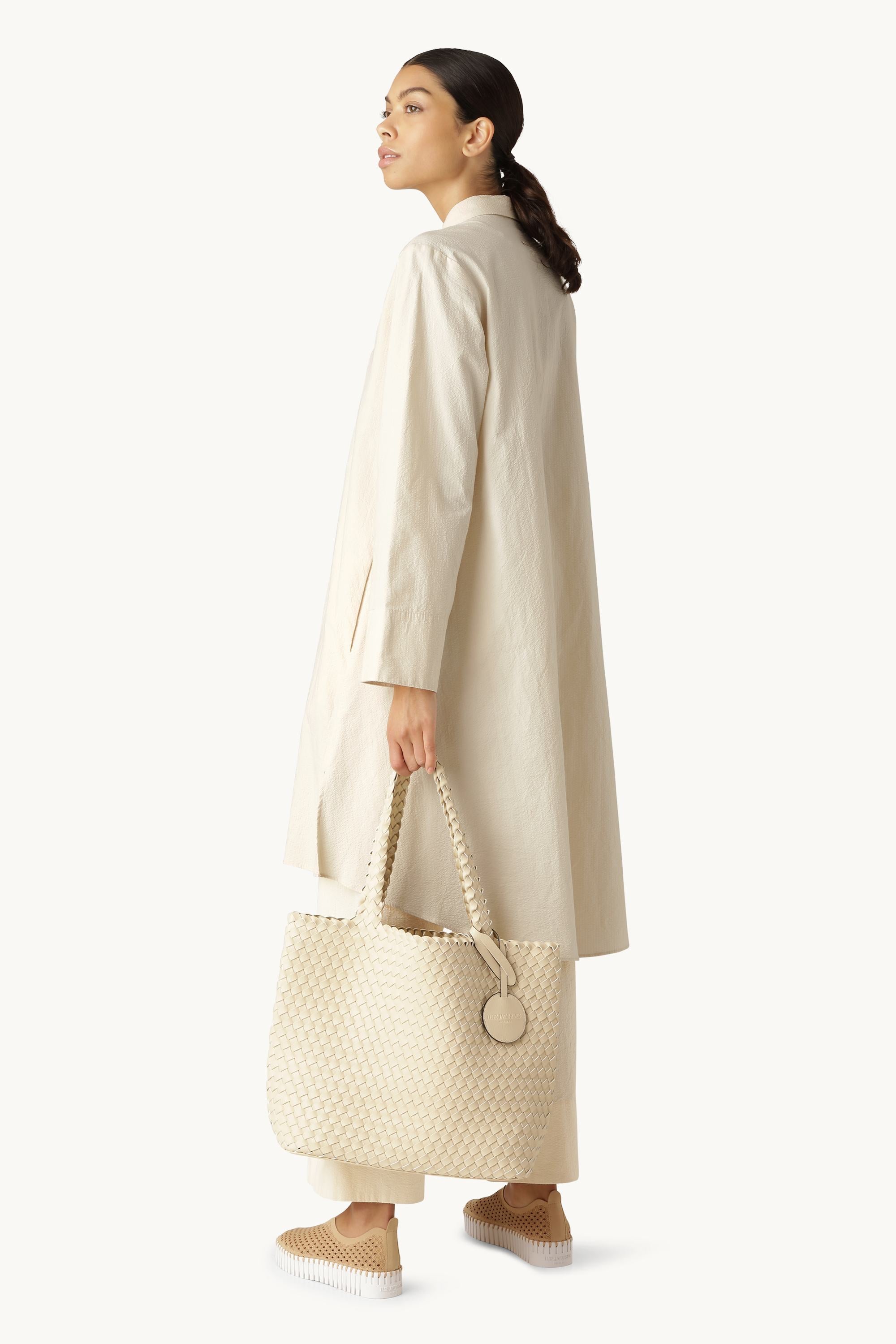Tote Bag Trenzado - Ivory Platin