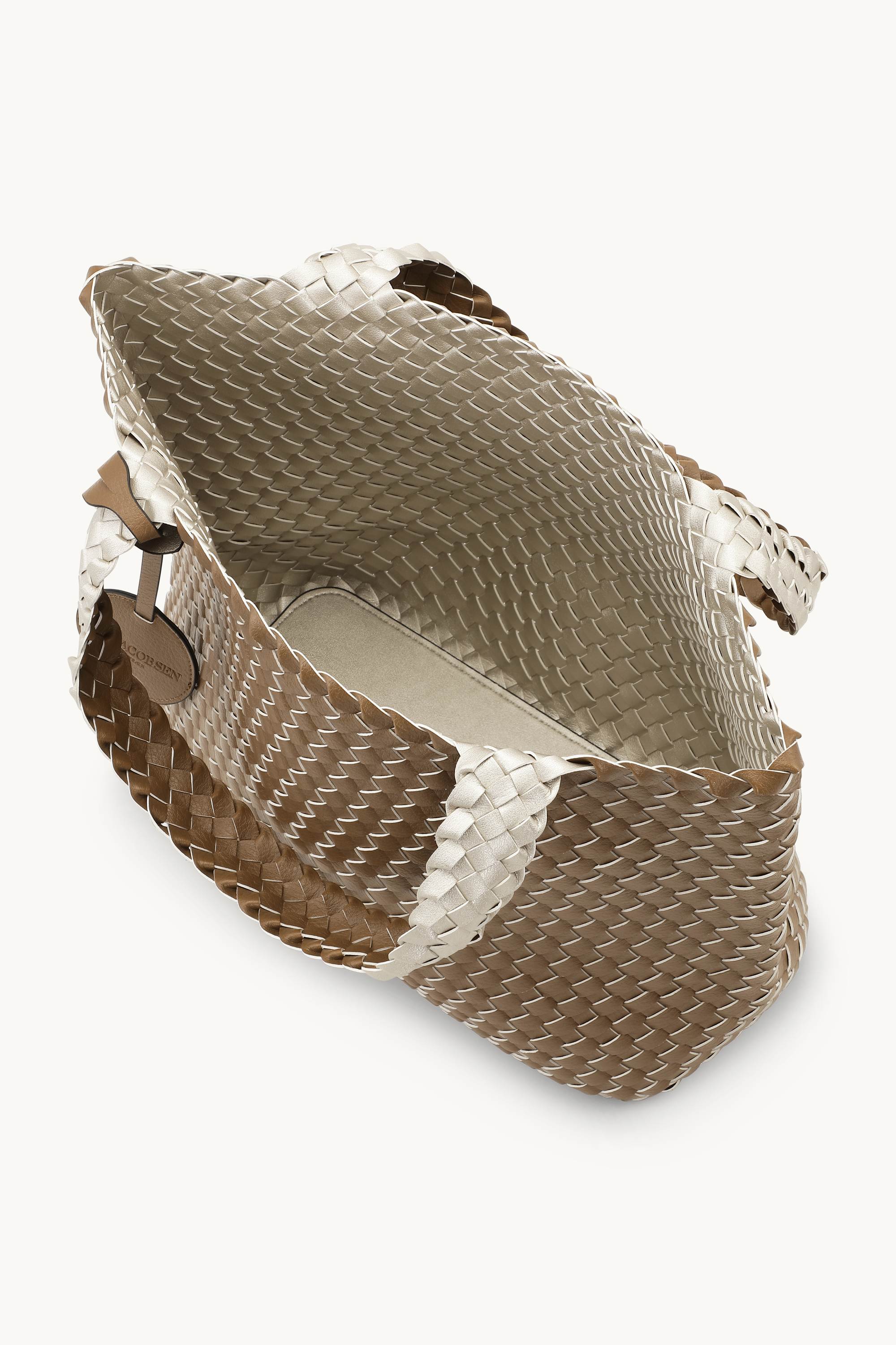 Tote Bag Trenzado - Goldy Sand Dollar Metallic