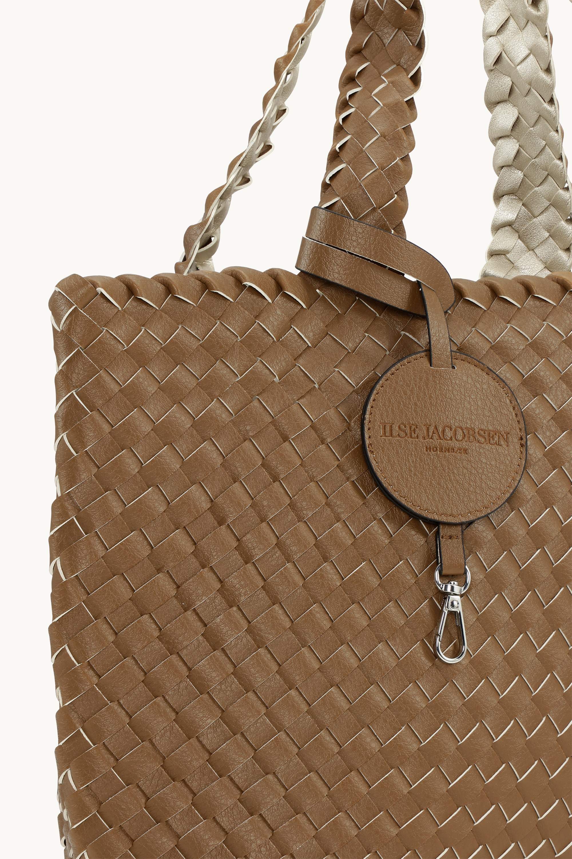 Tote Bag Trenzado - Goldy Sand Dollar Metallic