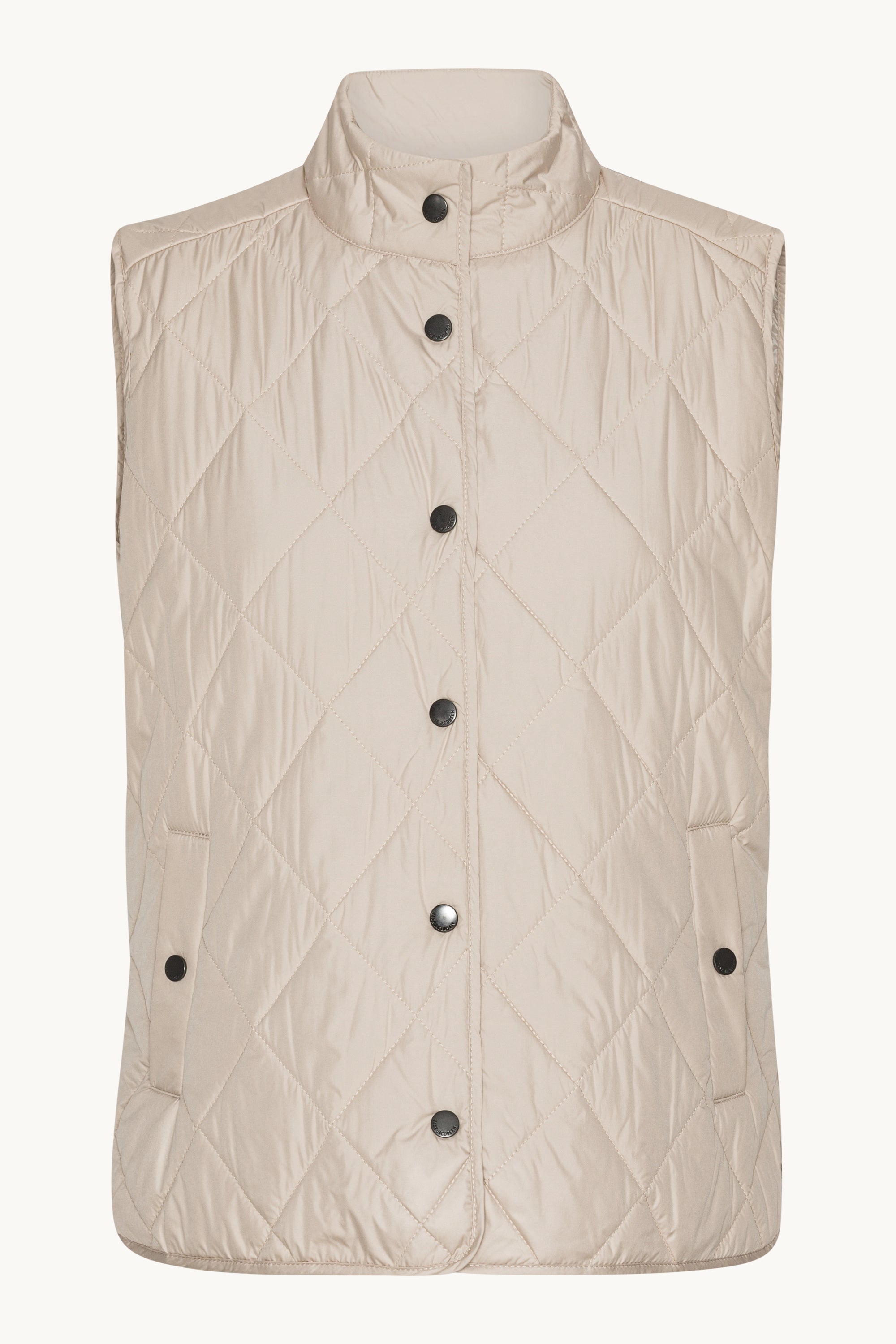 Quilted Short Vest - Light Camel
