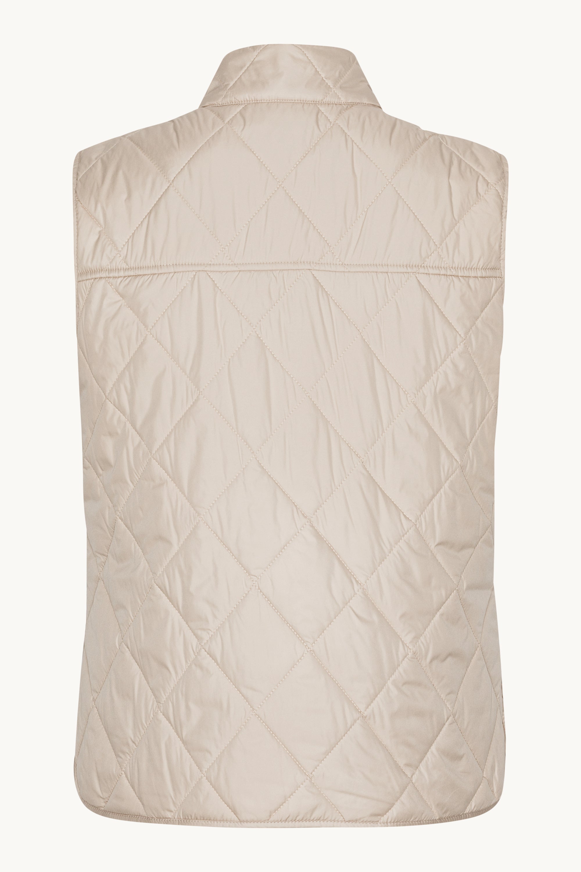Quilted Short Vest - Light Camel