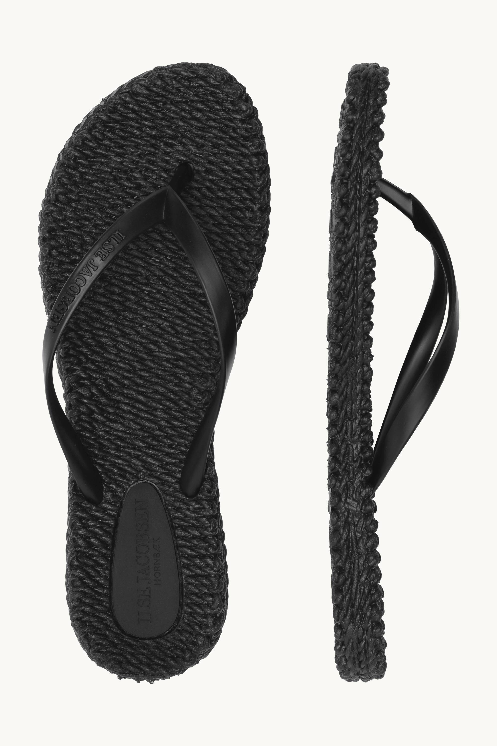 Flip Flops With Logo - Black