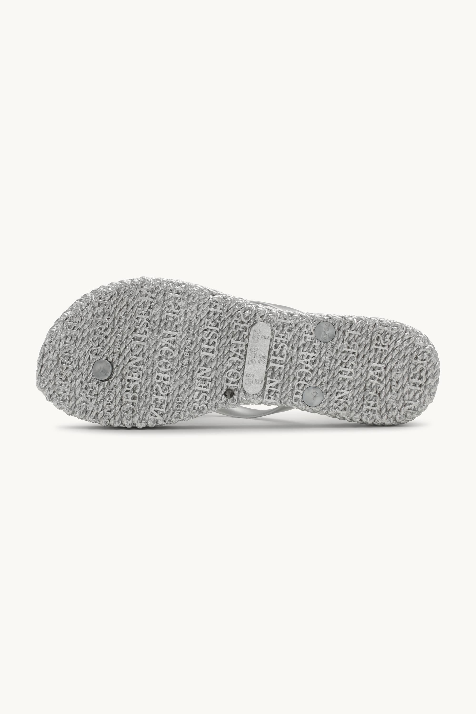 Flip Flops With Logo - Silver