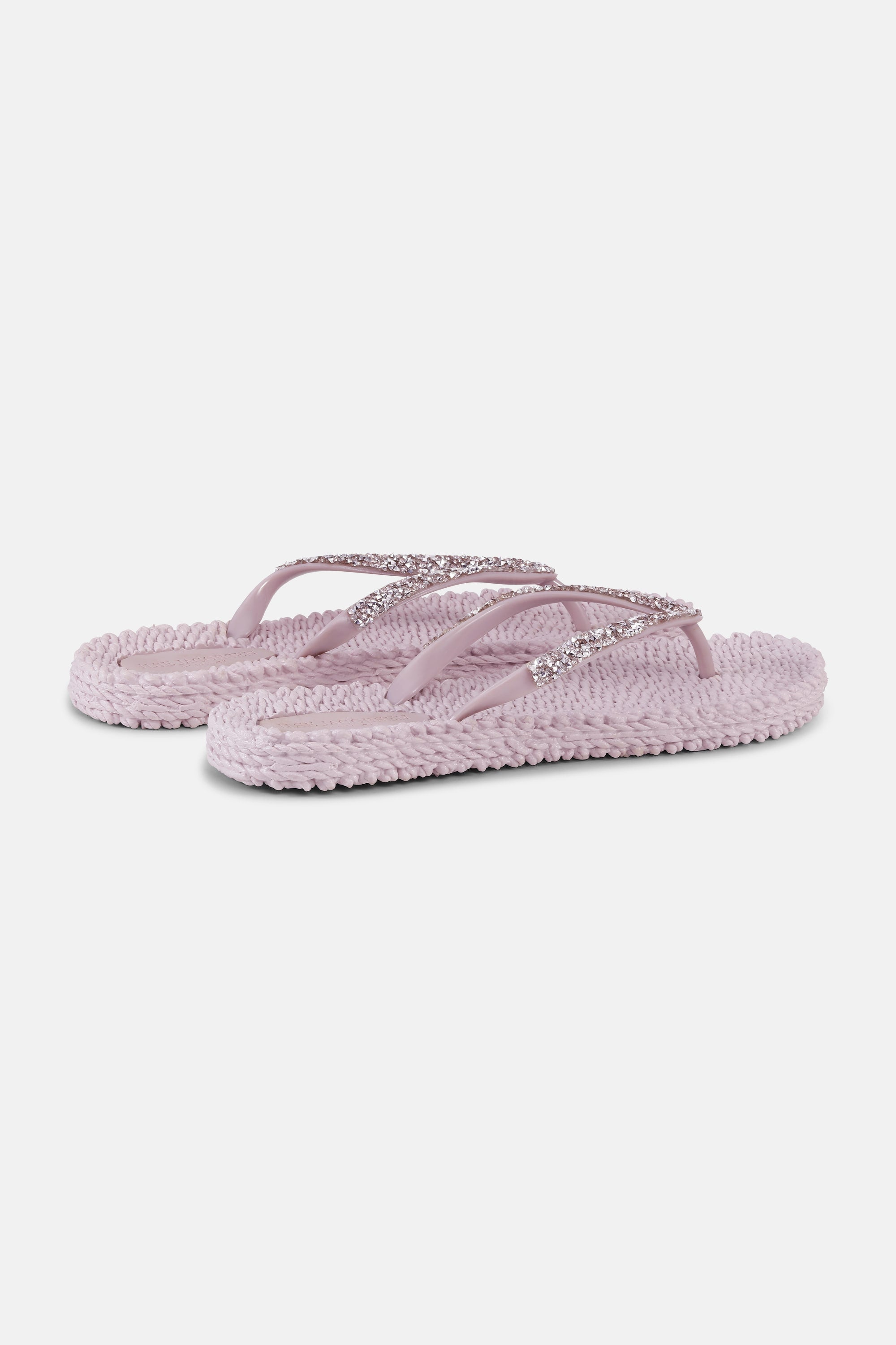 Flip Flops With Rhinestones - Mauve Shadows