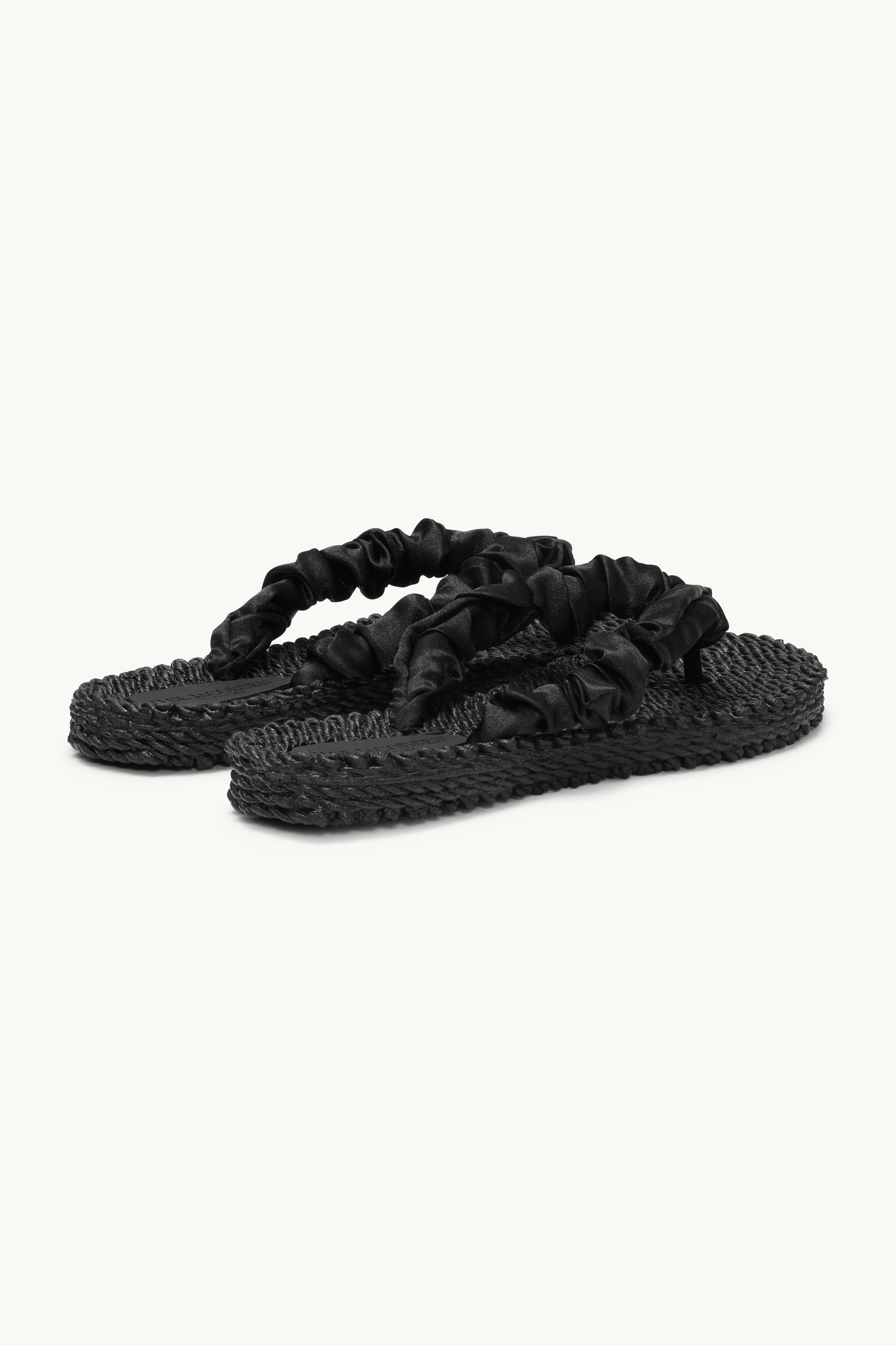Chanclas Tejido - Black