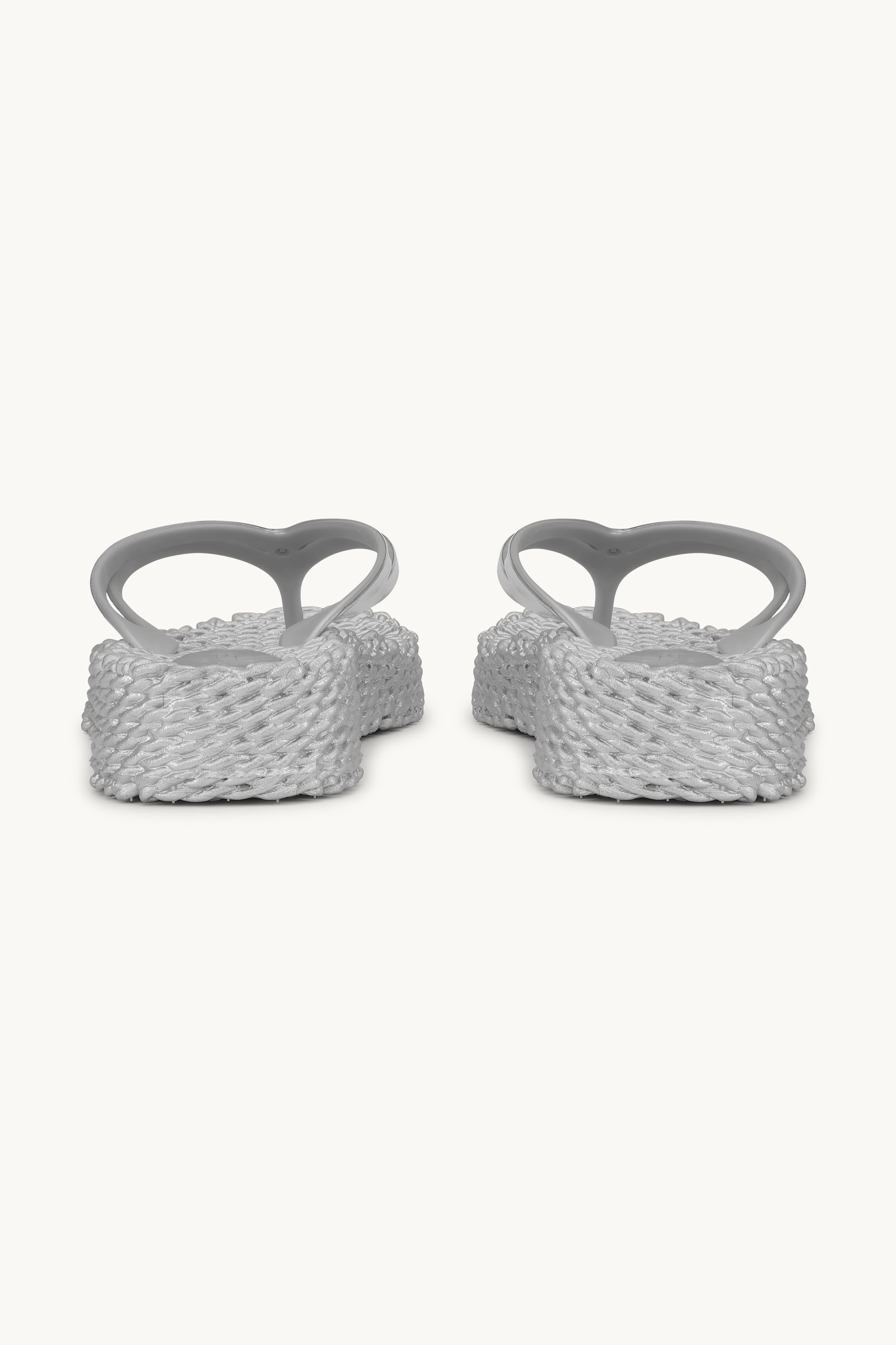 Platform Flip-flops Metallic - Silver