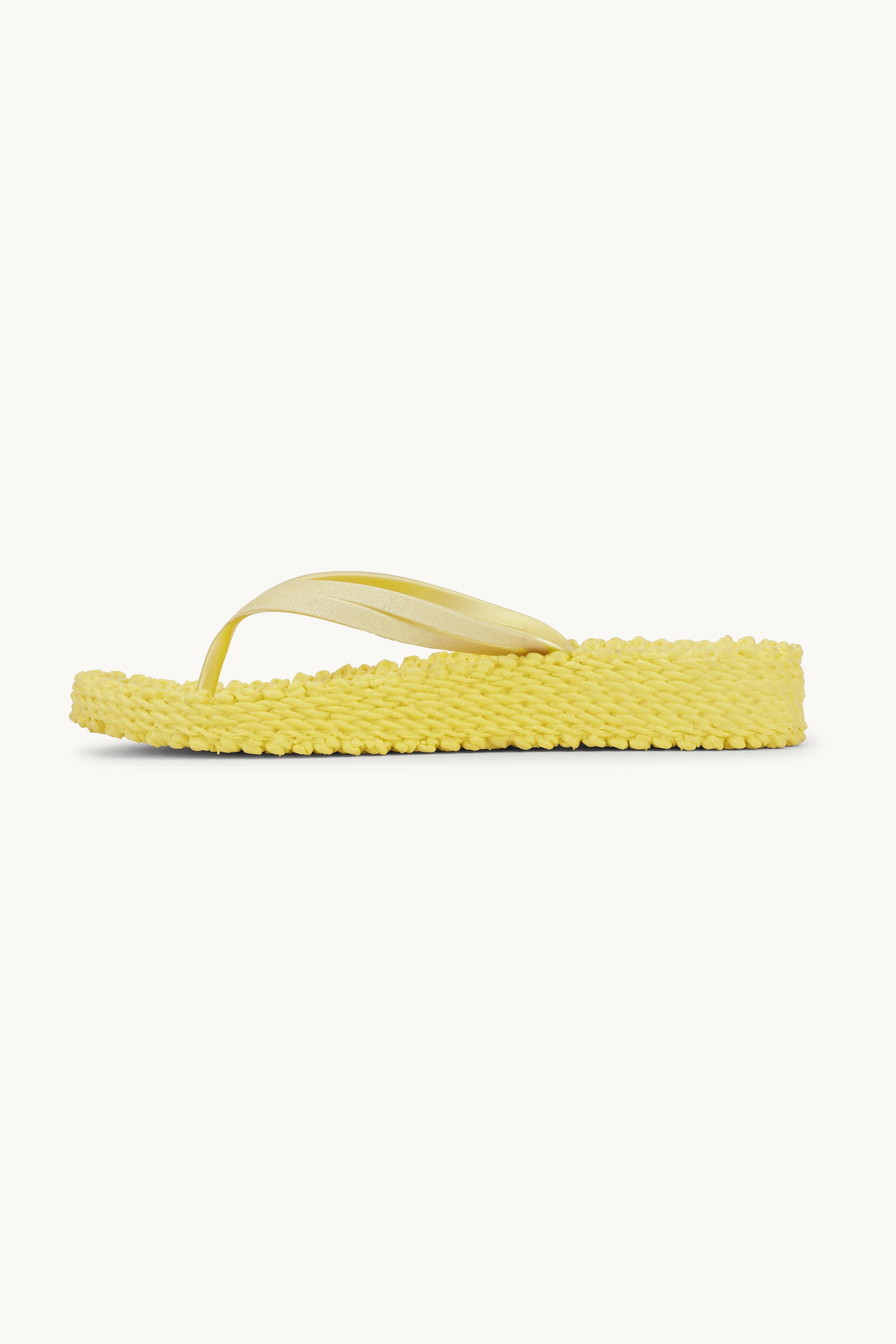 Chanclas con Plataforma Brillantes - Pale Banana
