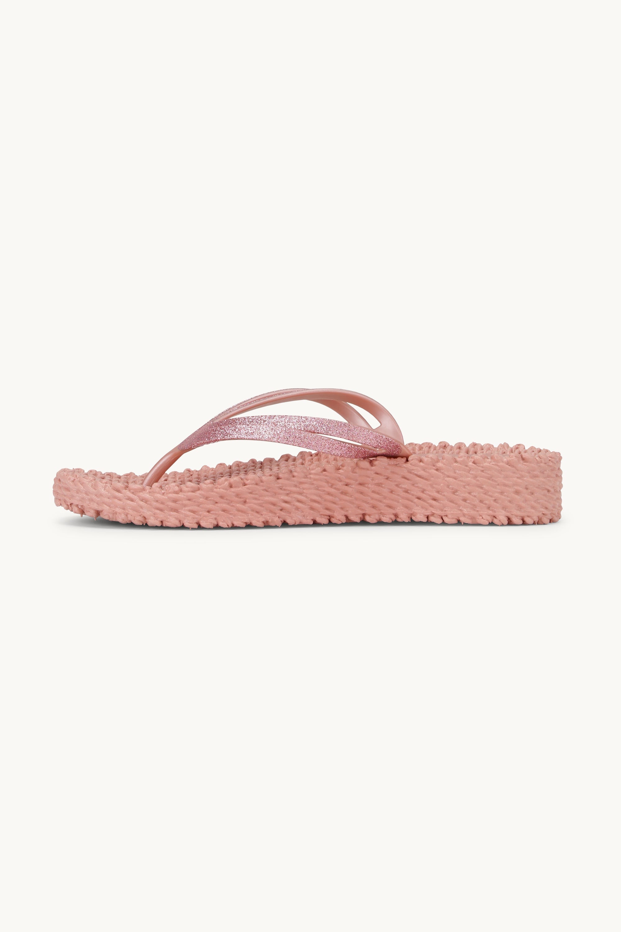 Chanclas con Plataforma Brillantes - Misty Rose