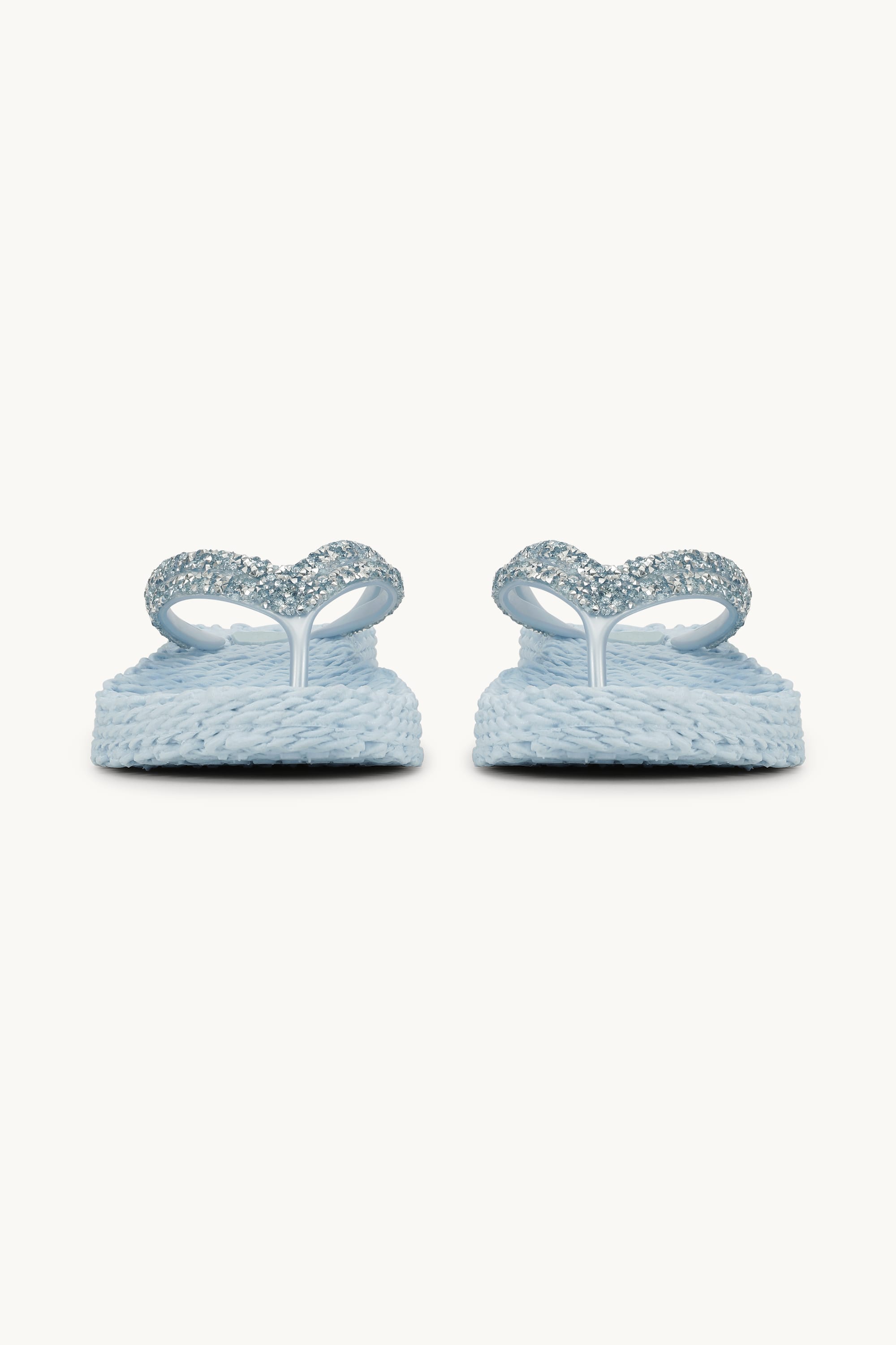 Chanclas con Plataforma Piedras Brillantes - Blue Bell