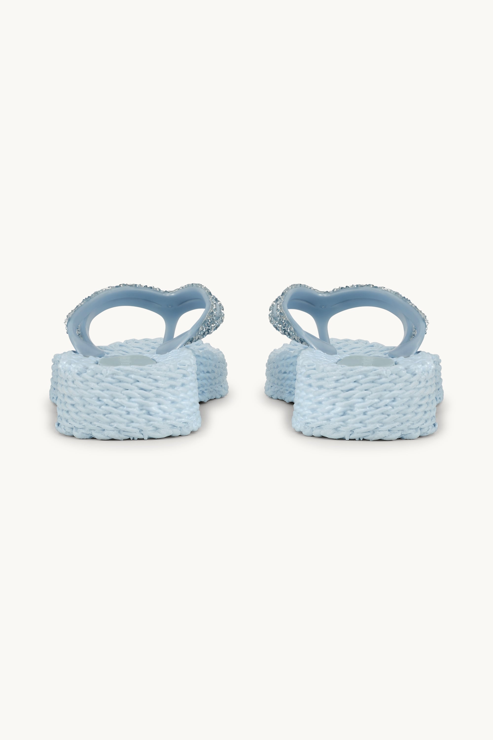 Chanclas con Plataforma Piedras Brillantes - Blue Bell