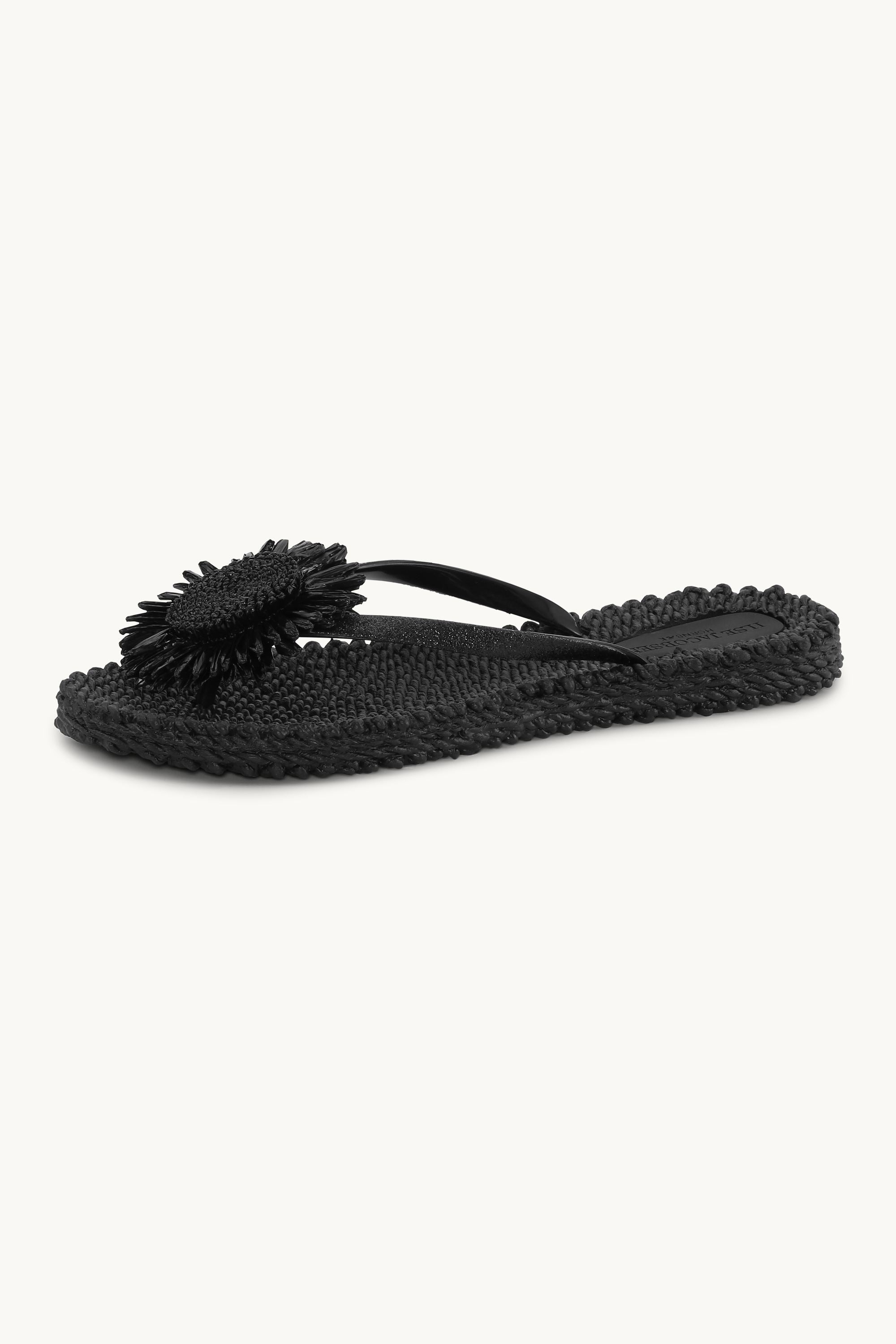 Chanclas Flor - Black