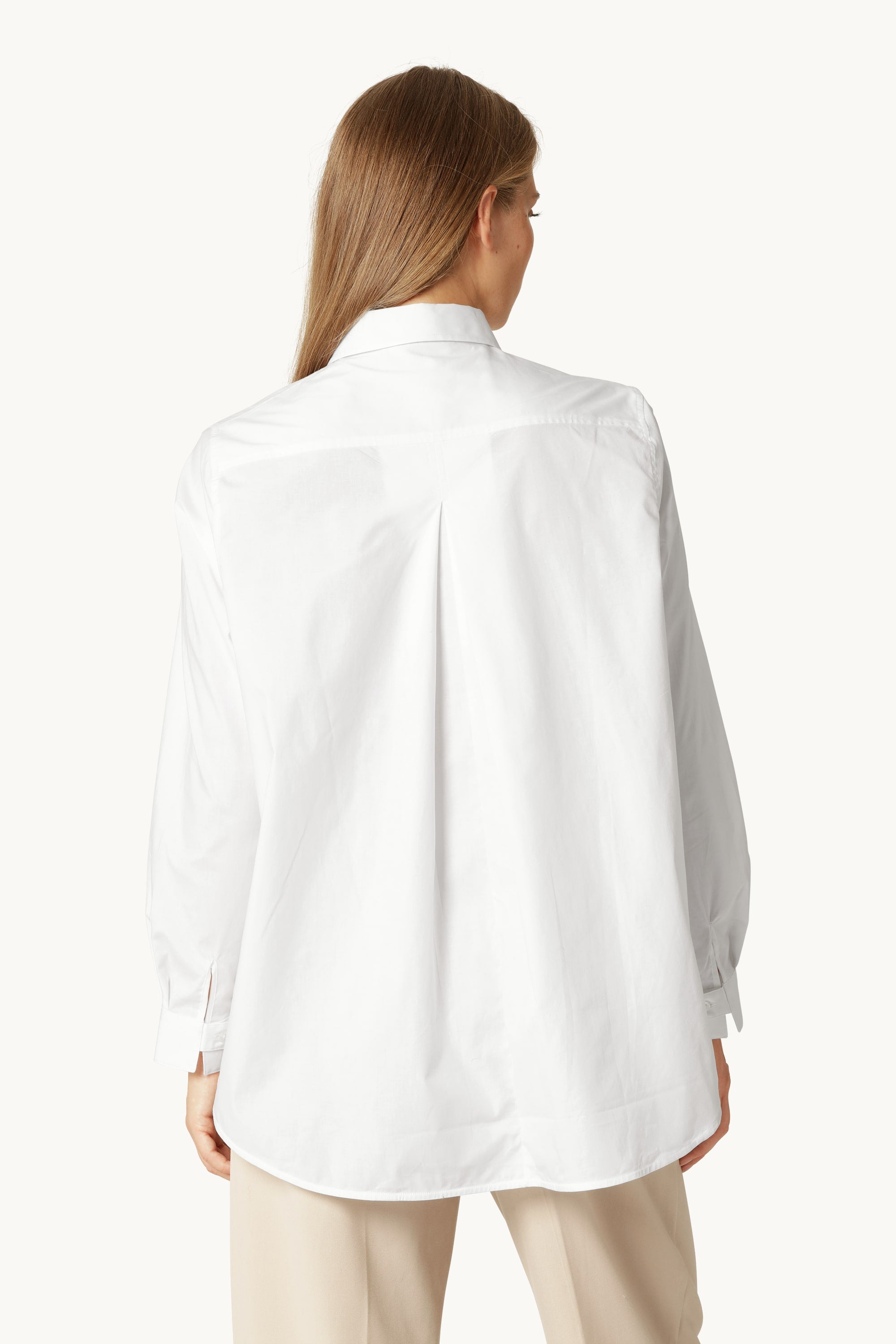 Shirt Flowy Back - White