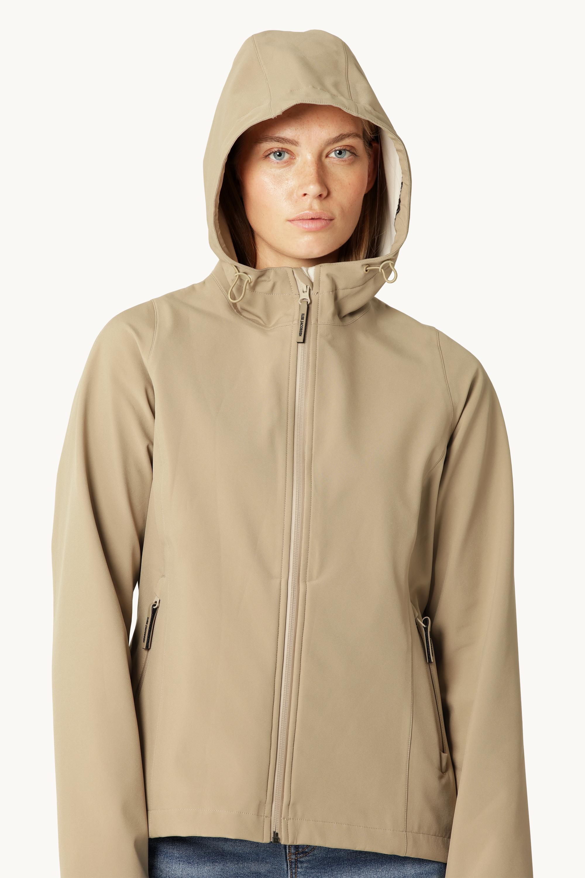 Short Softshell Raincoat - Greige