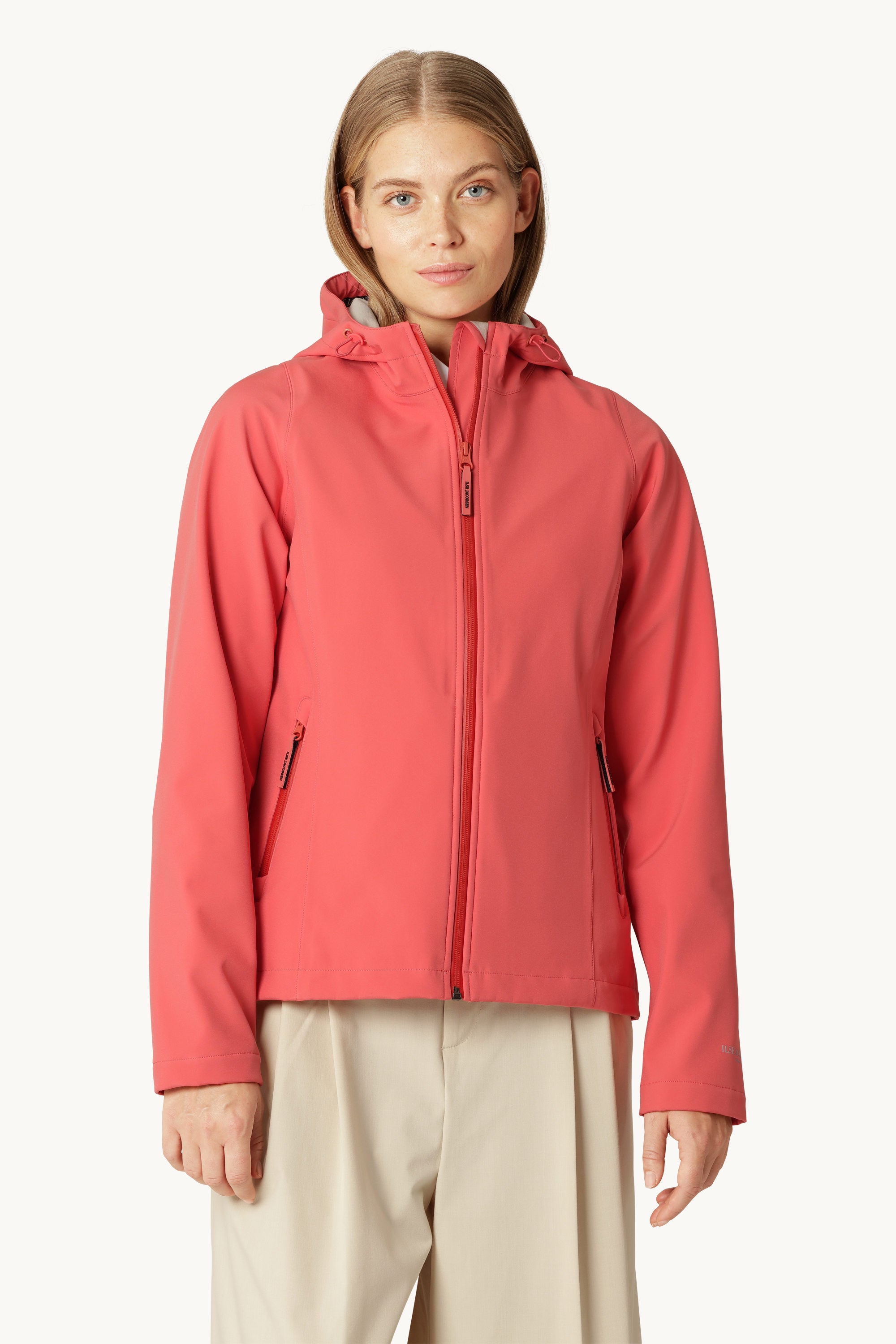 Short Softshell Raincoat - Spiced Coral
