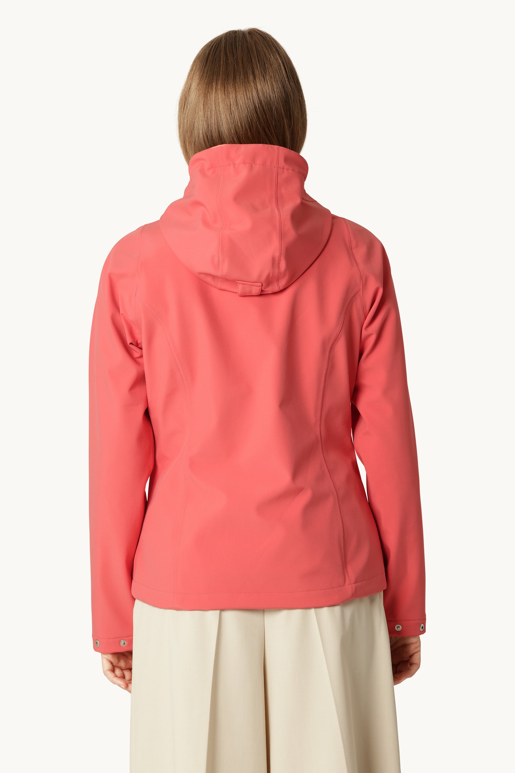 Short Softshell Raincoat - Spiced Coral
