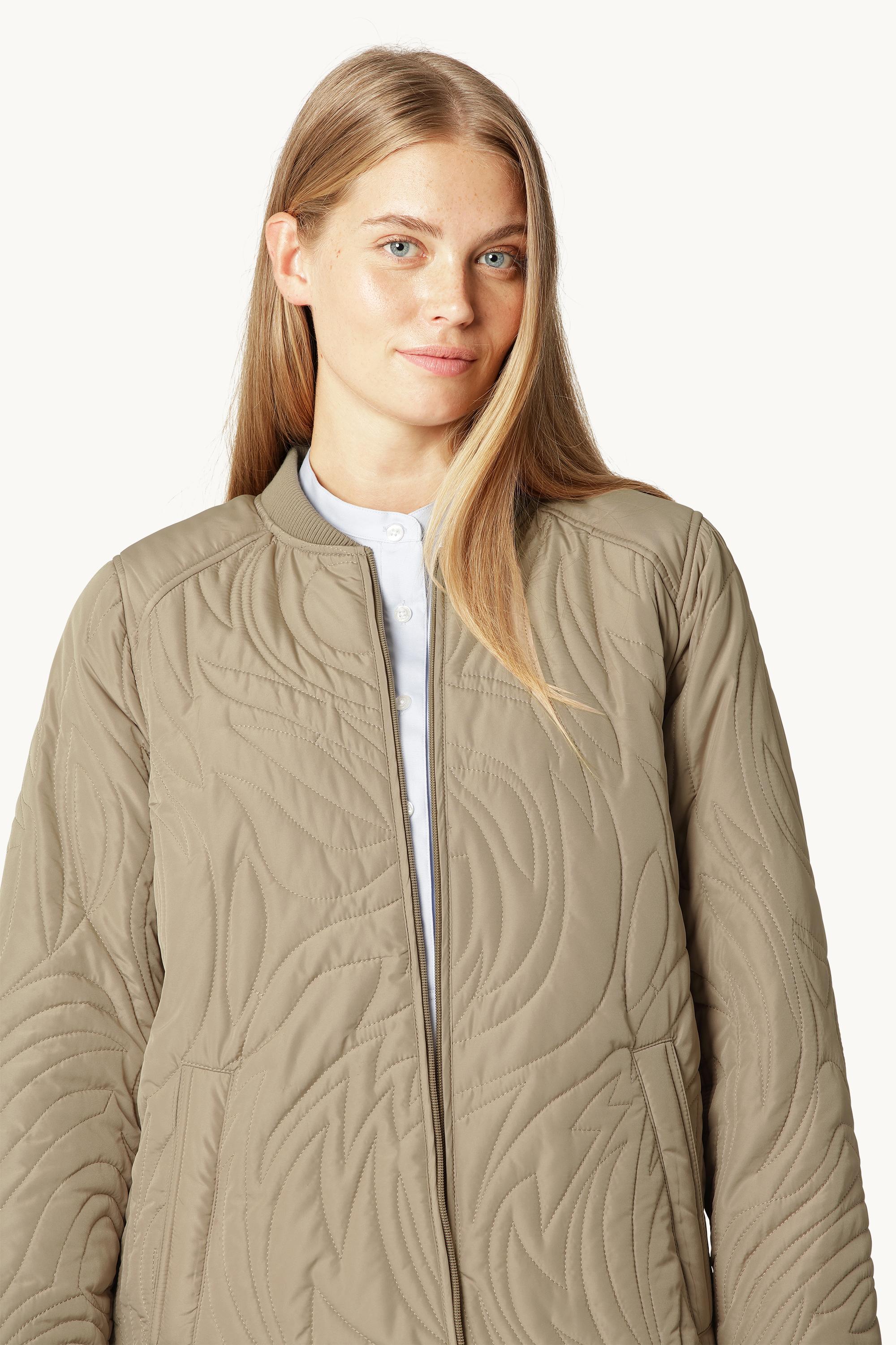 Chaqueta Acolchada Corta - Greige