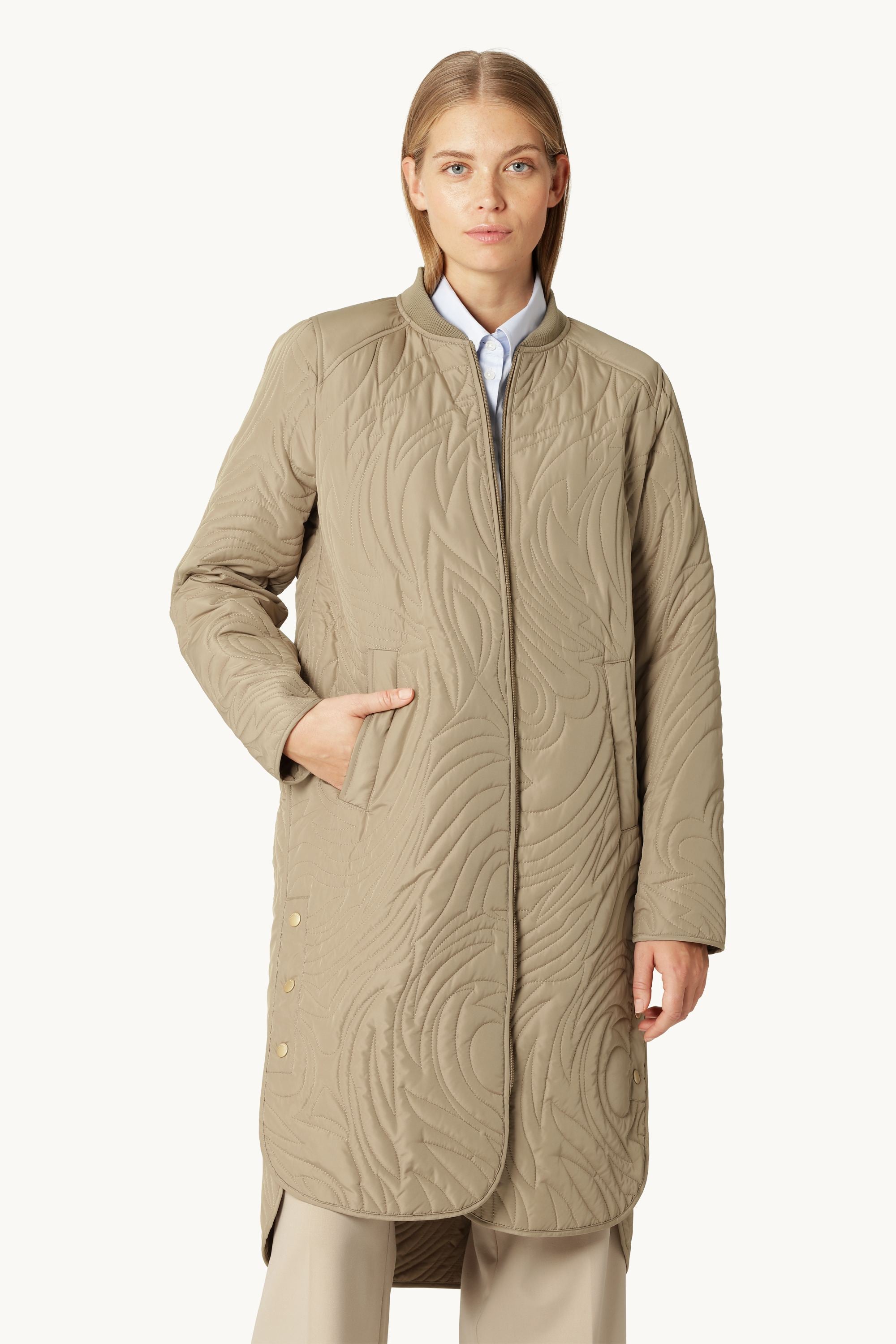 Chaqueta Acolchada - Greige
