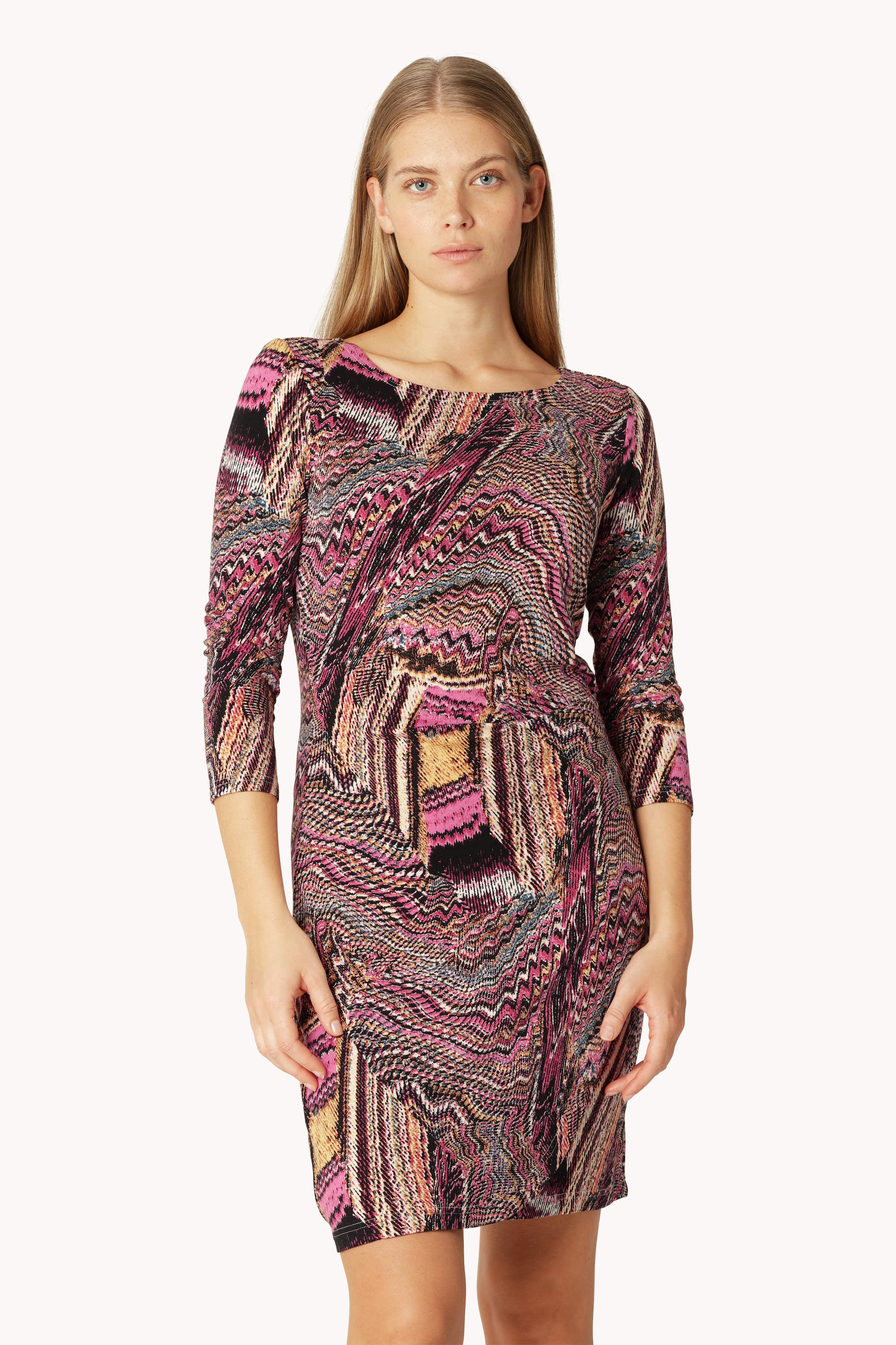 Vestido Elisa con nudo de concha - Rosa rosado