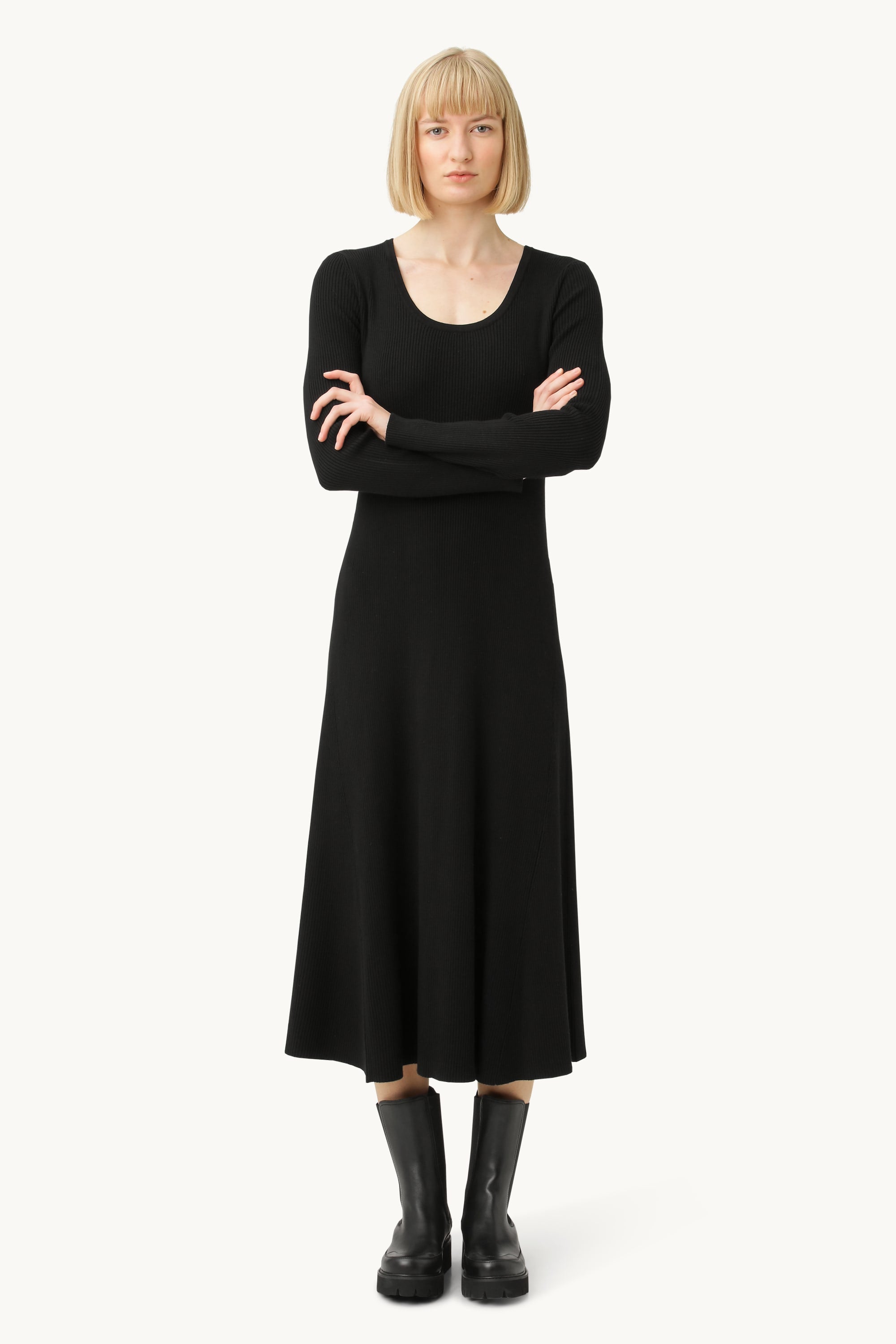 Vestido de punto - Negro