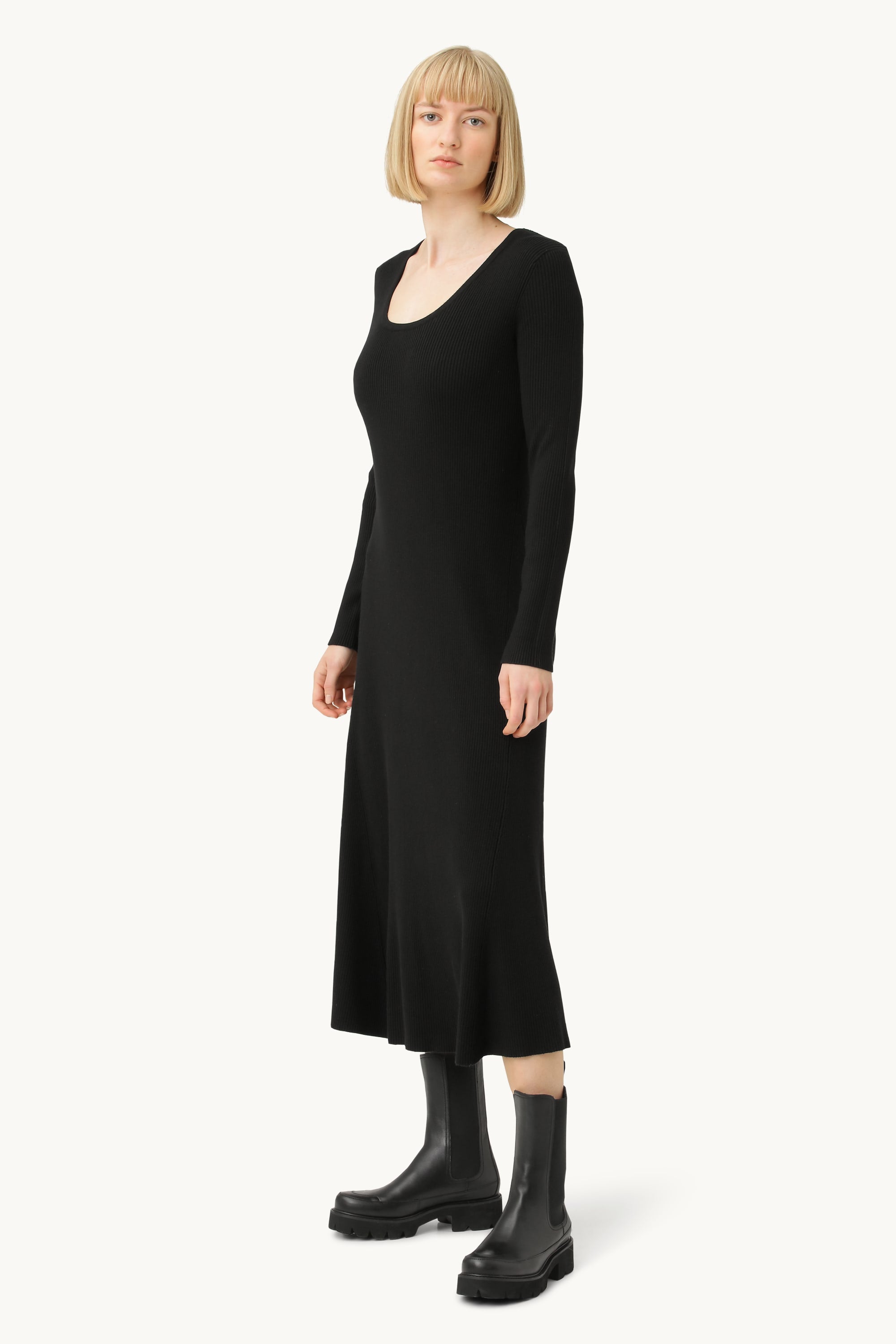 Vestido de punto - Negro