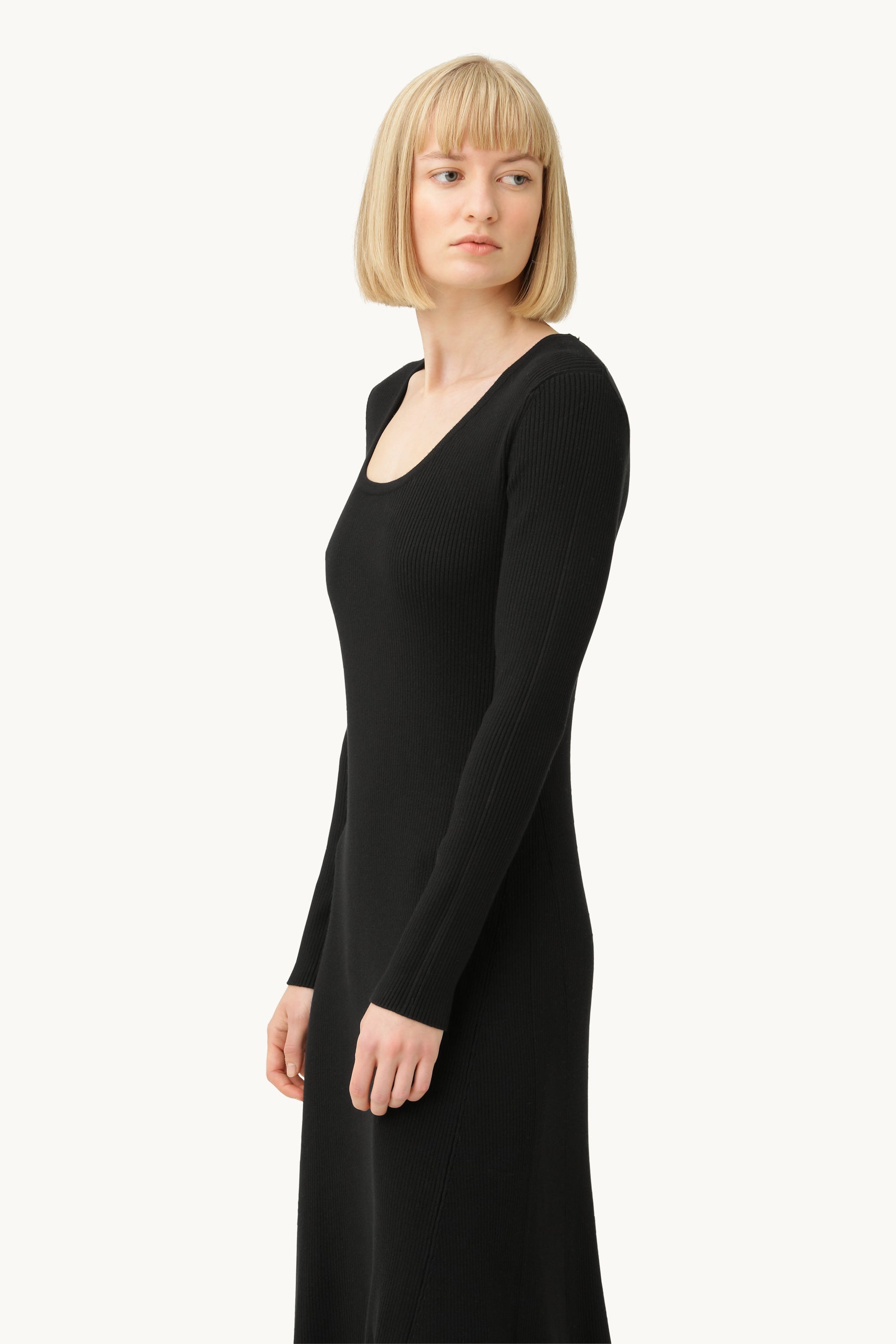 Vestido de punto - Negro