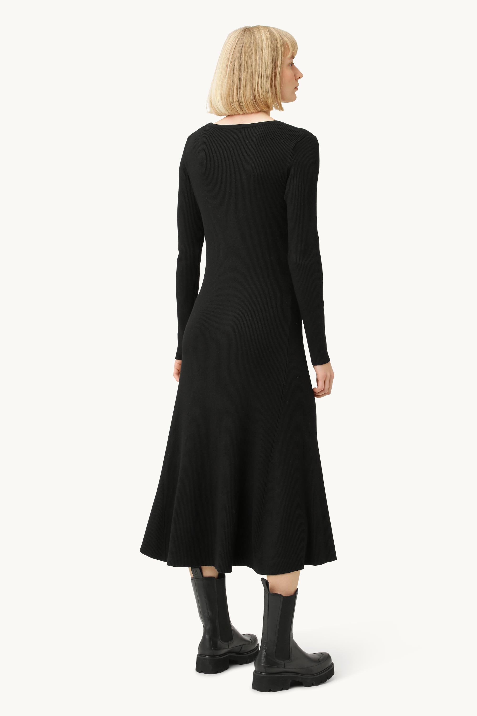 Vestido de punto - Negro