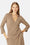 Long Sleeved Dress Pleats - Greige