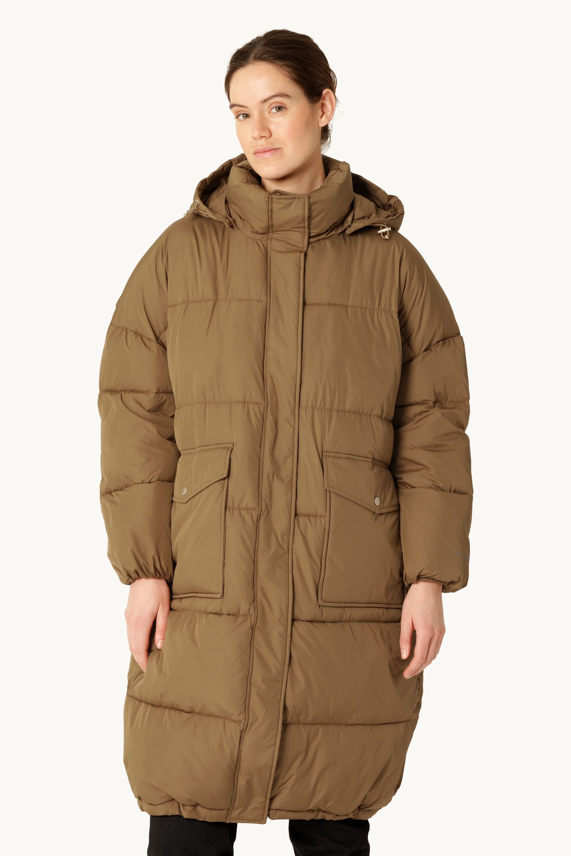Long Padded Coat - Mocca