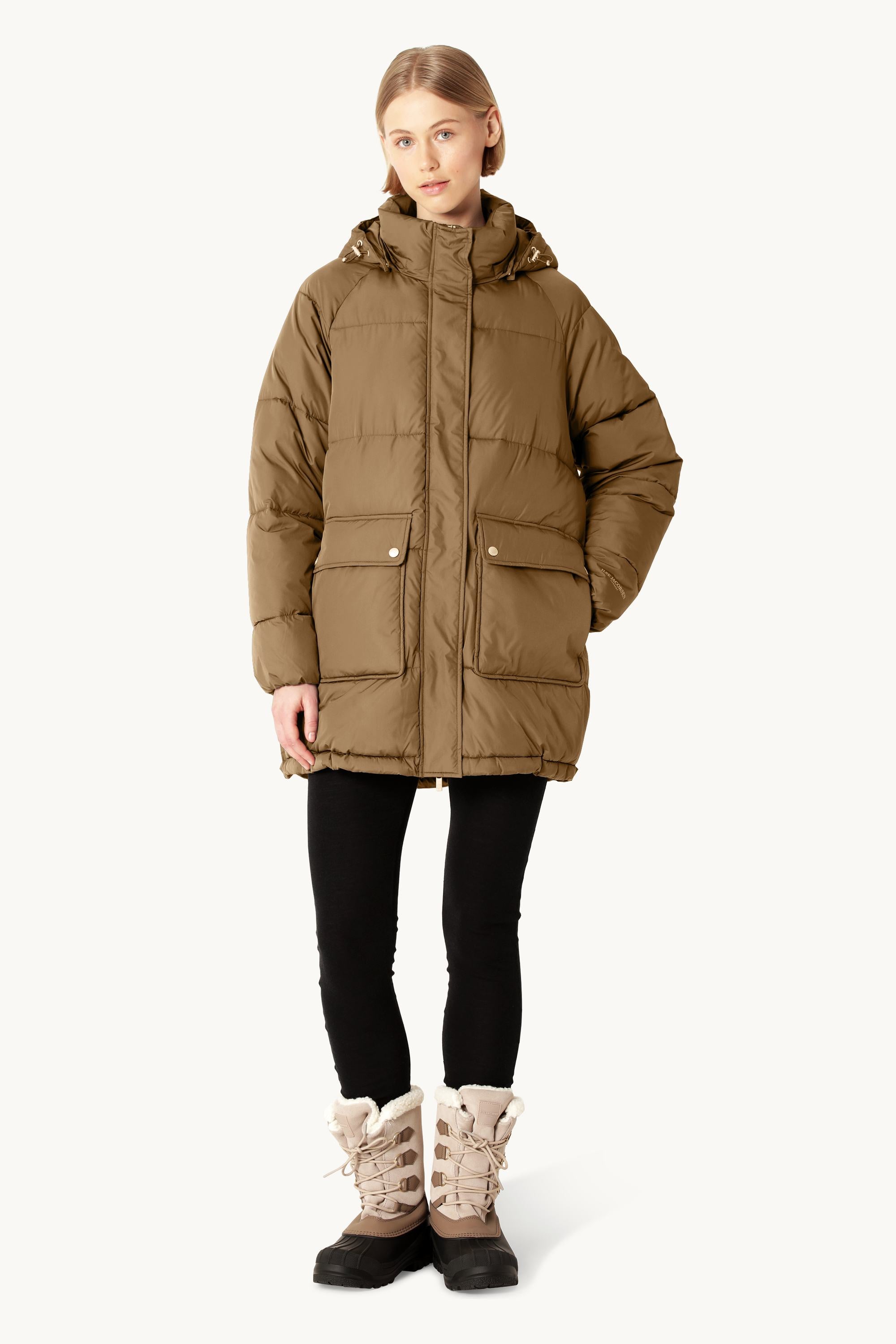 Oversized Padded Coat - Mocca