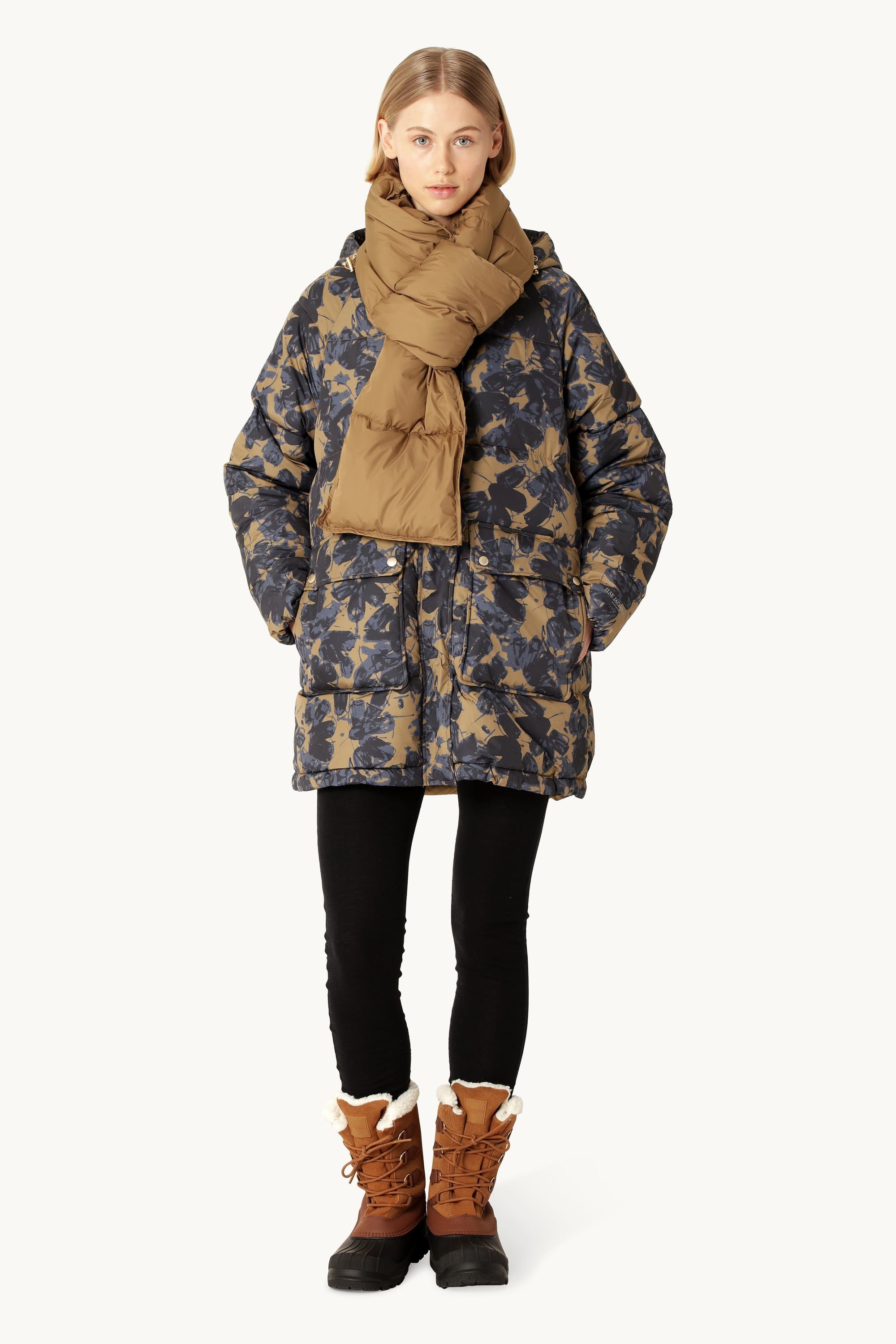 Padded Scarf - Mocca