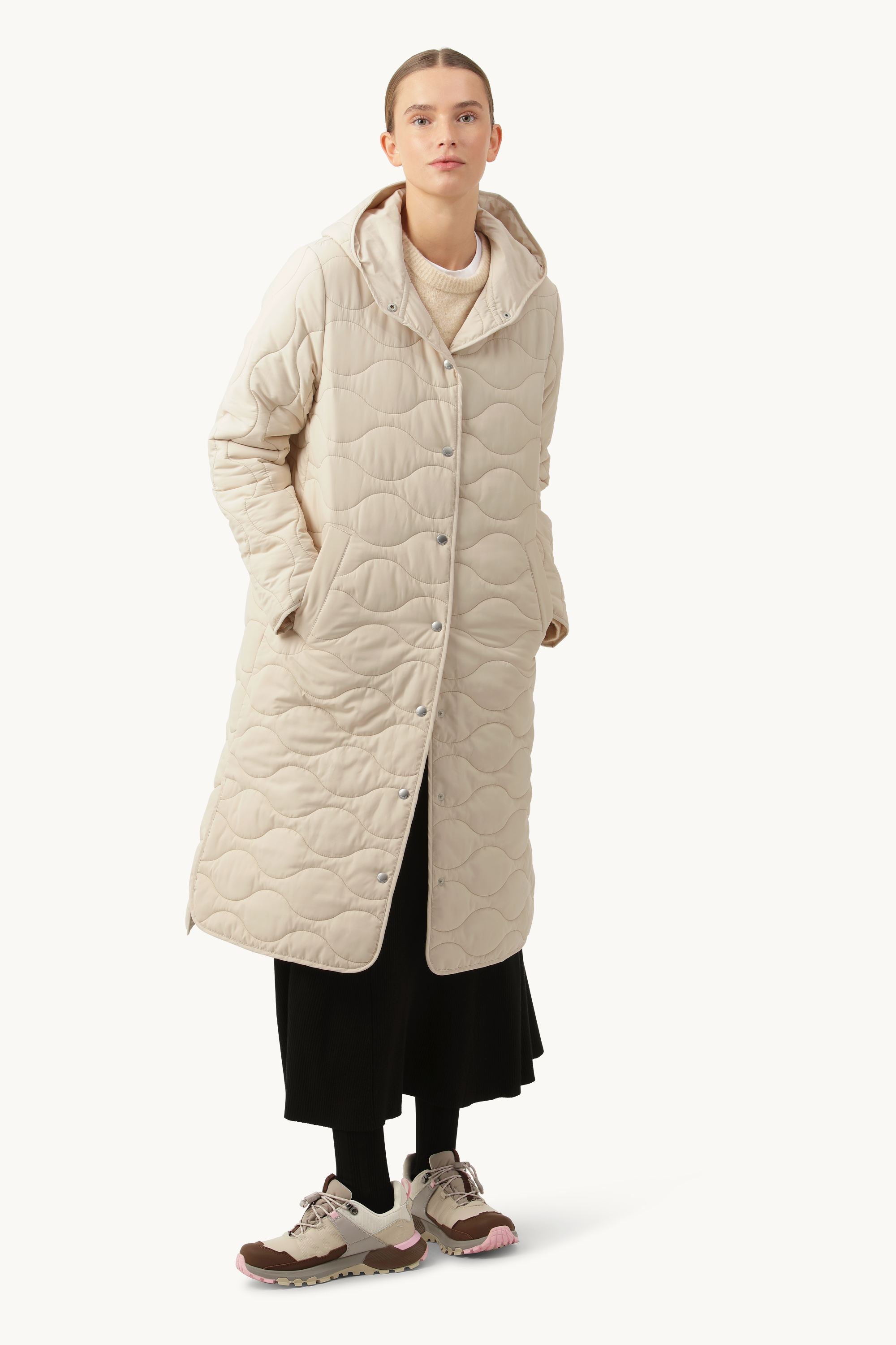 Abrigo acolchado - Arena clara