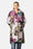 Long Quilt Coat - Artistic Flower Print