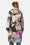 Long Quilt Coat - Artistic Flower Print