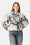 Chaqueta Acolchada Corta - Beige Artsy Stroke Flower