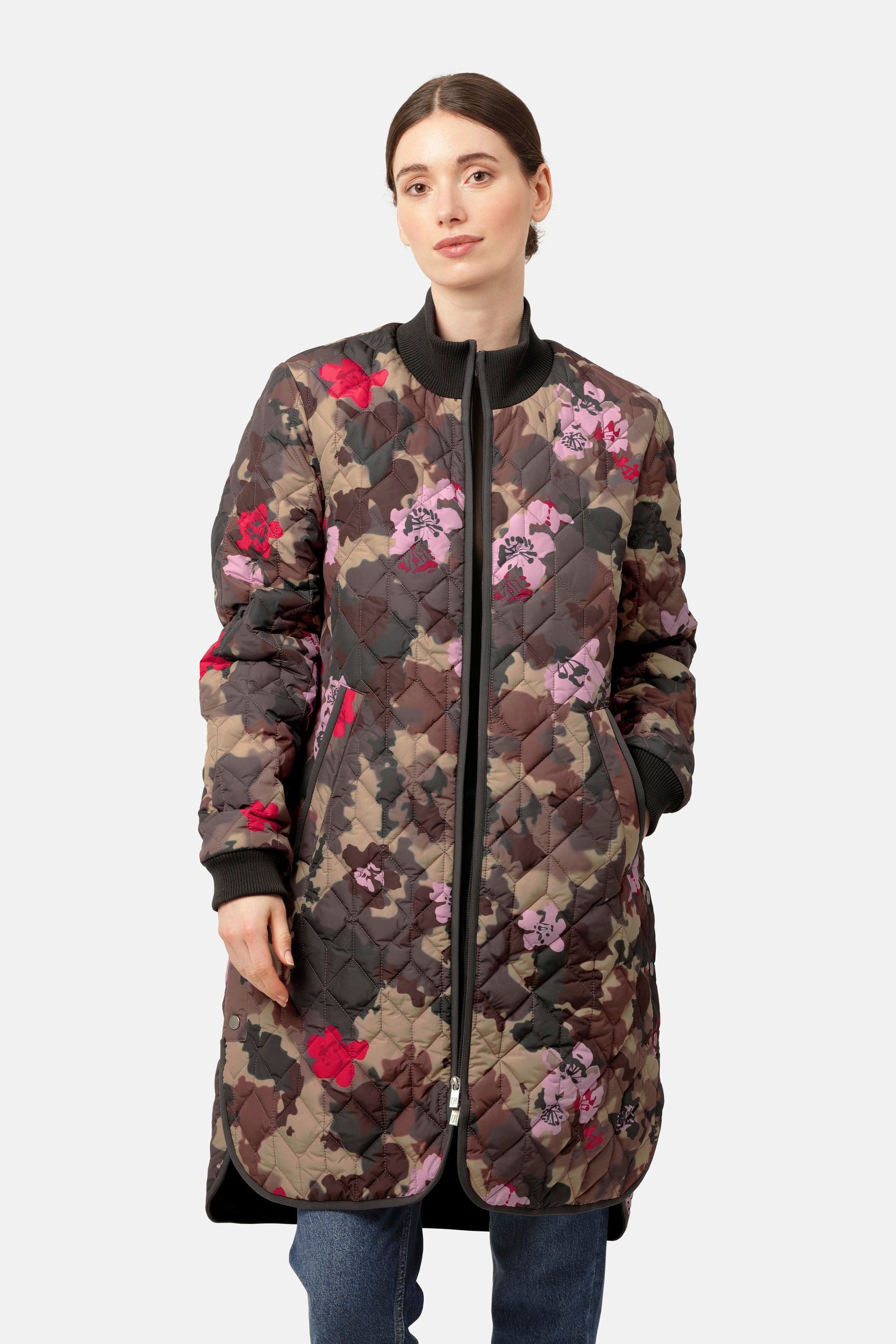 Ilse Jacobsen Hornbæk Outerwear Quilt Coat Coat 799 Floral Camo