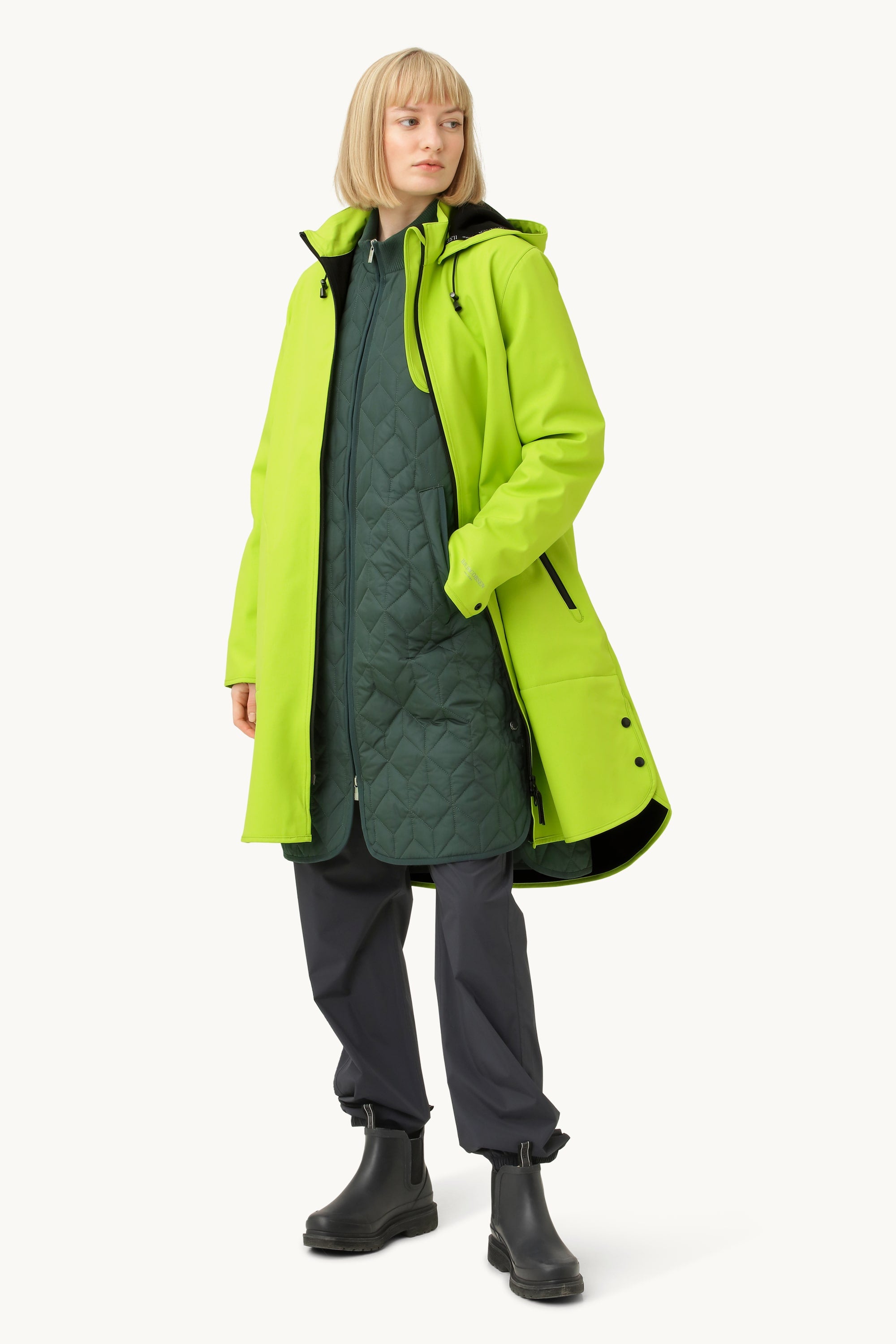 Impermeable Softshell Corte A - Lime Green