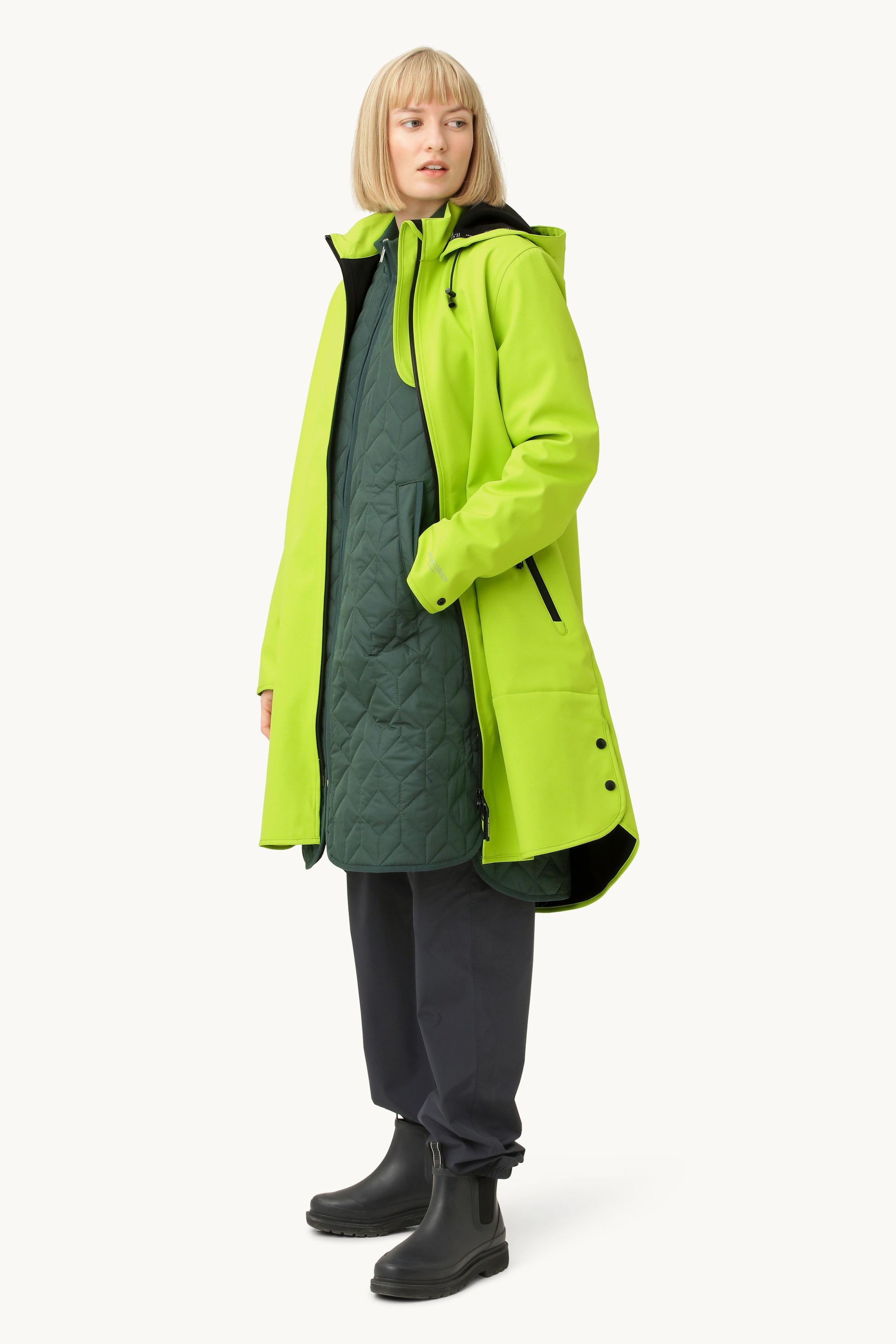 Impermeable Softshell Corte A - Lime Green